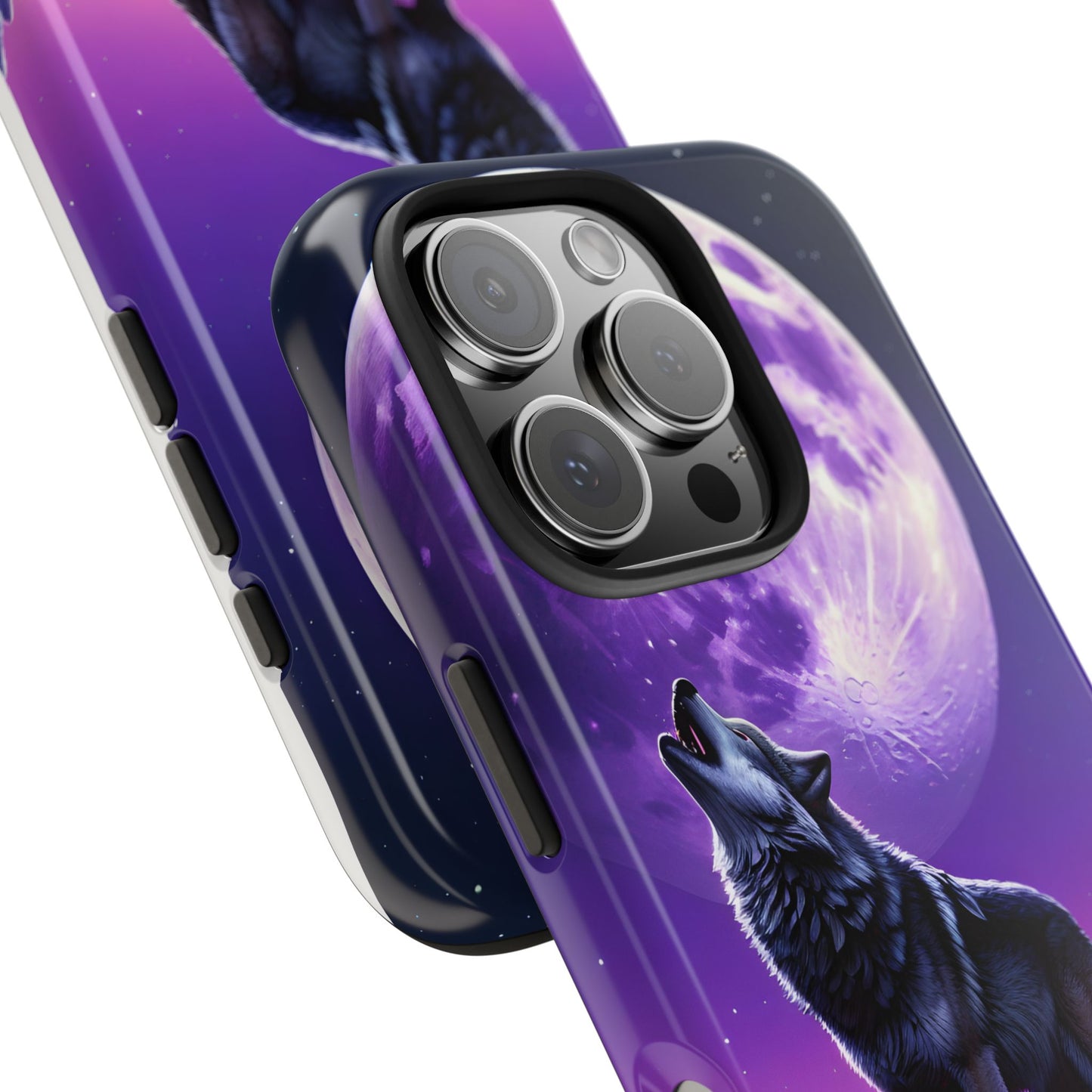 Howling Wolf Tough Phone Cases β Durable Protection with Mystical Moon Design
