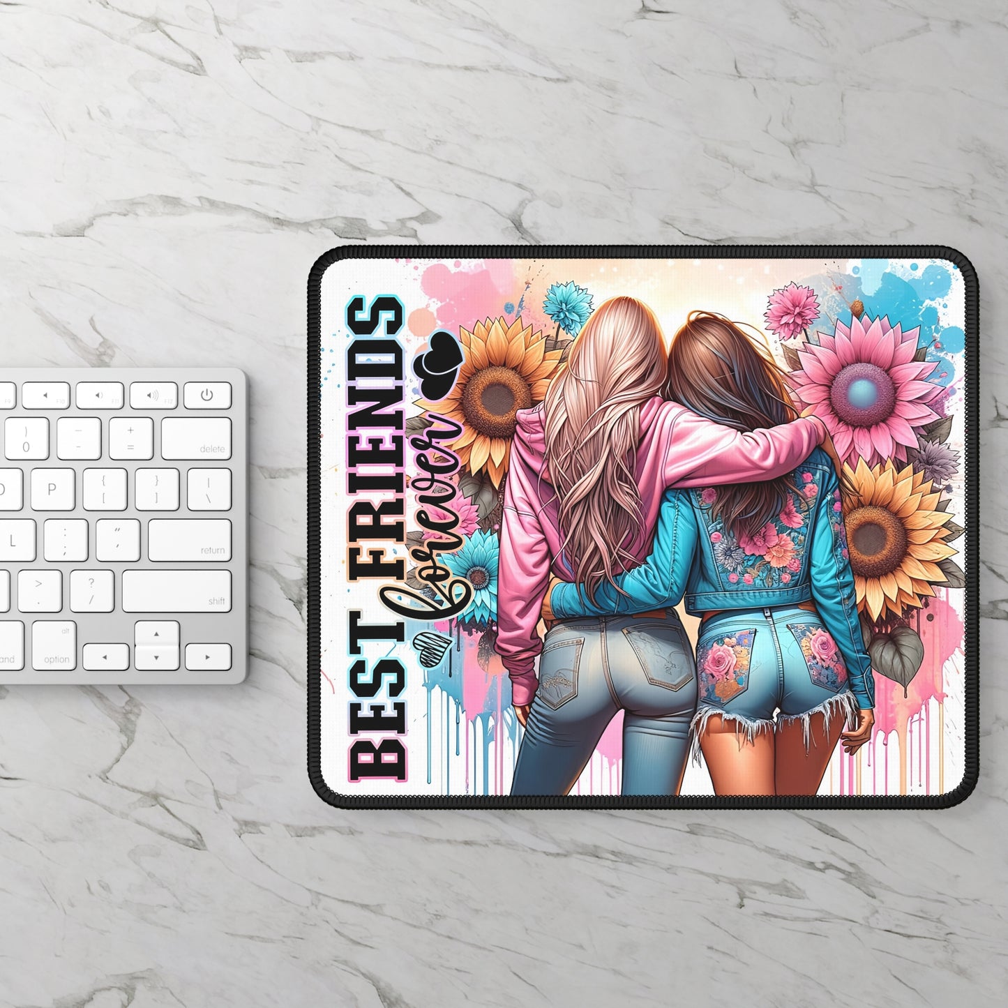 Best Friends Forever Mouse Pad – Colorful Memories at Your Fingertips