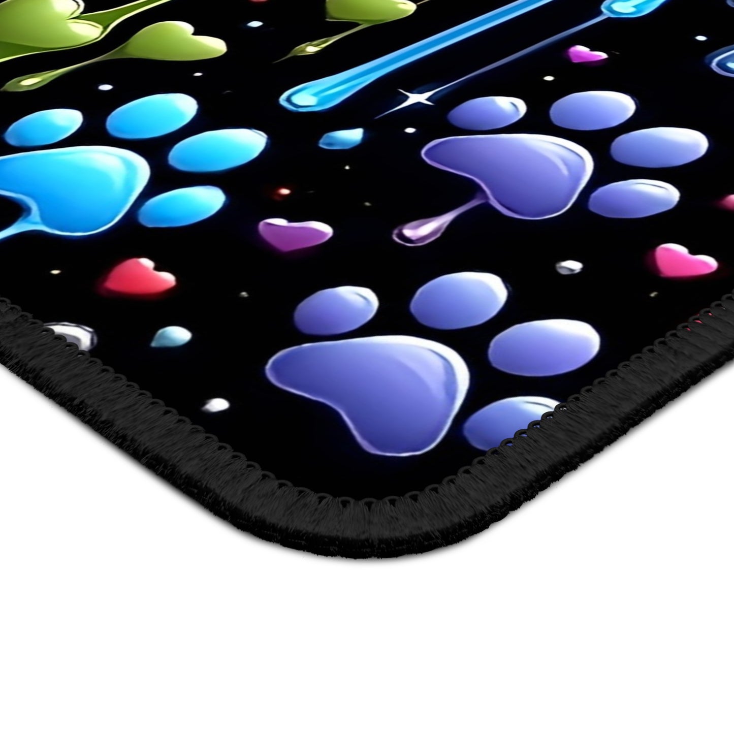 Rainbow Paws & Hearts Mouse Pad – Unleash the Love, One Click at a Time