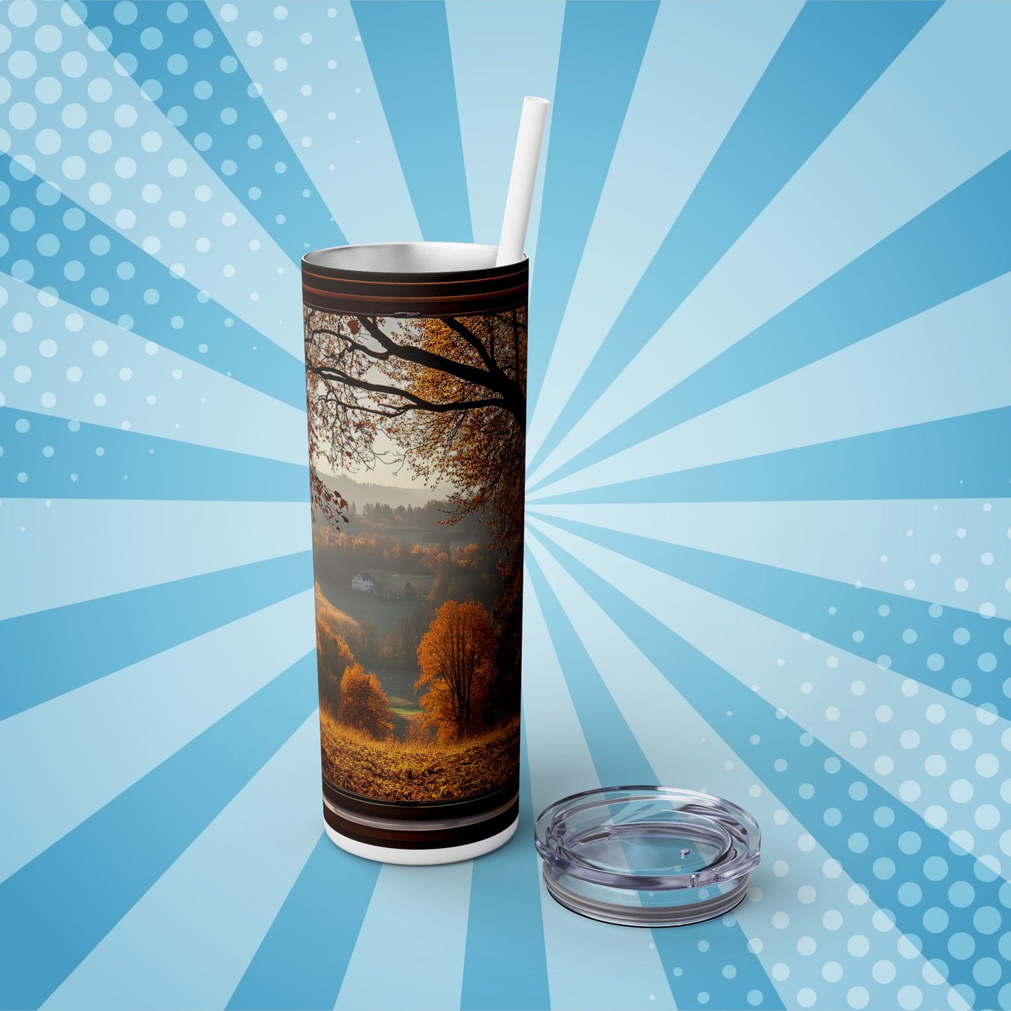 Amber Valley Tumbler – Where Tranquility Meets Twilight
