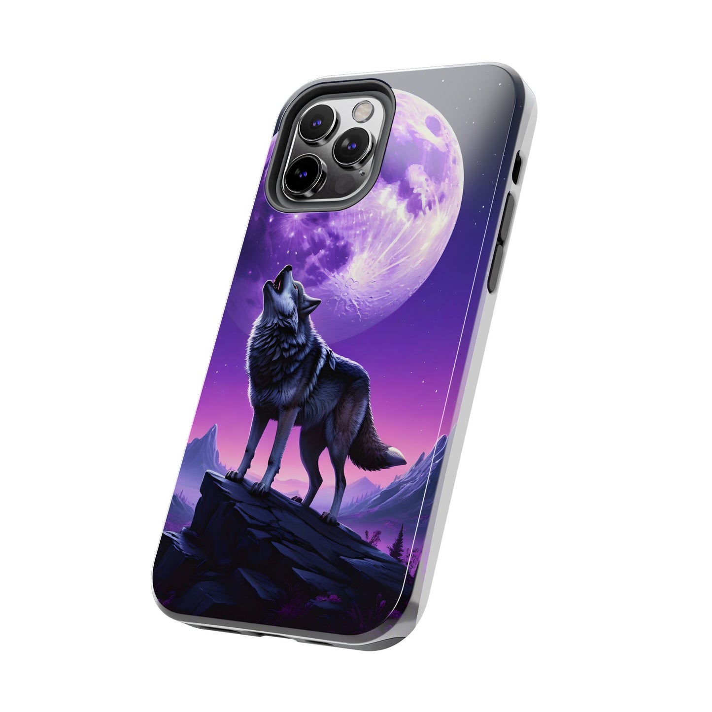 Howling Wolf Tough Phone Cases β Durable Protection with Mystical Moon Design