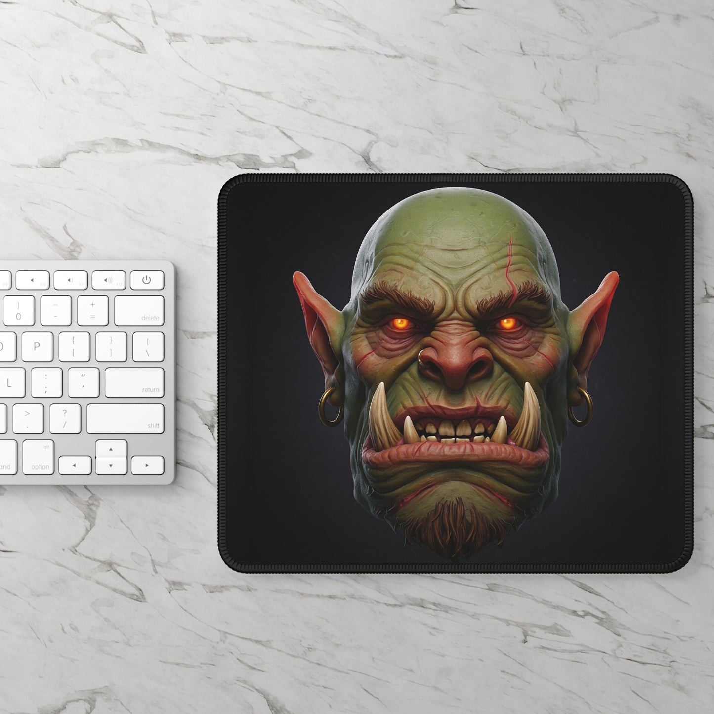Orc Warlord Mouse Pad – Command Your Desk Like a True Champion!
