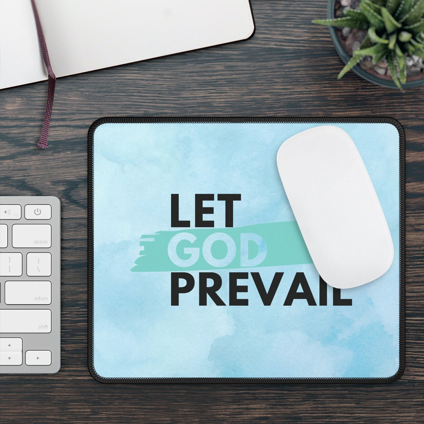 Let God Prevail Mouse Pad – Stay Focused, Stay Faithful