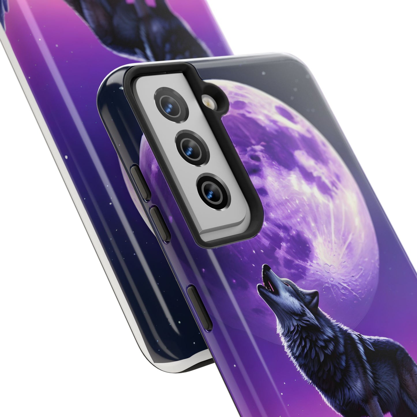 Howling Wolf Tough Phone Cases β Durable Protection with Mystical Moon Design