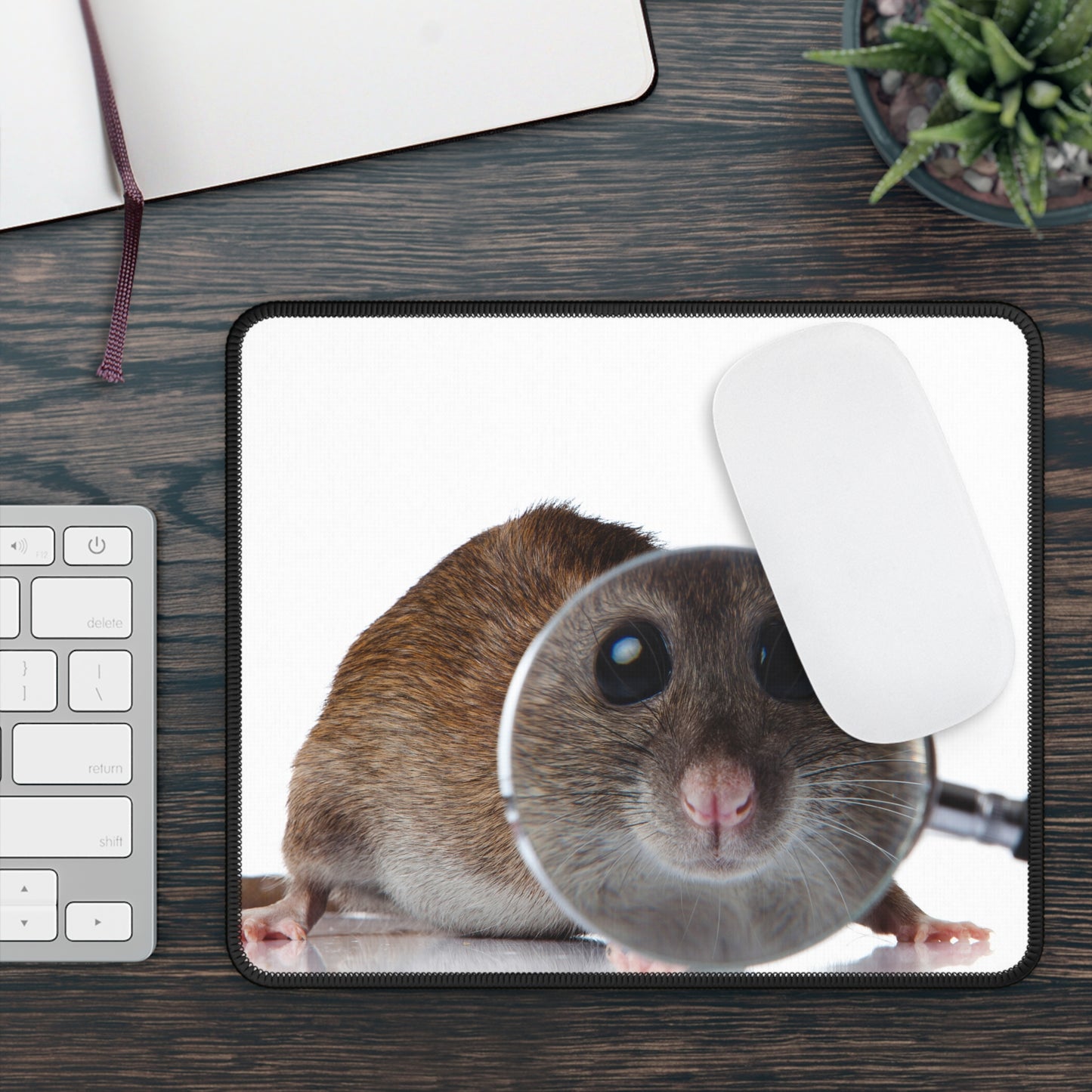 Inspector Whiskers Mouse Pad – Solving Clicks One Clue at a Time