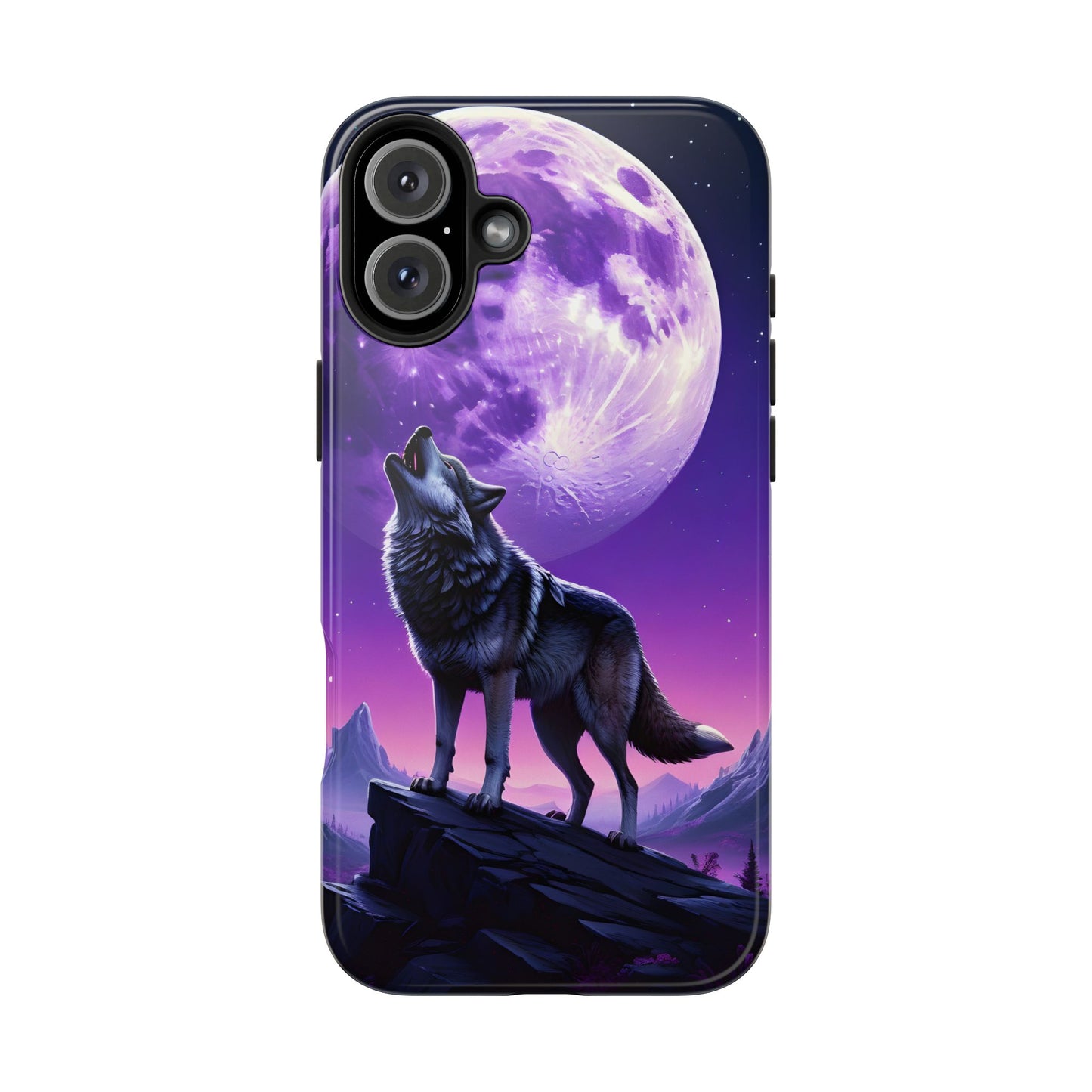 Howling Wolf Tough Phone Cases β Durable Protection with Mystical Moon Design