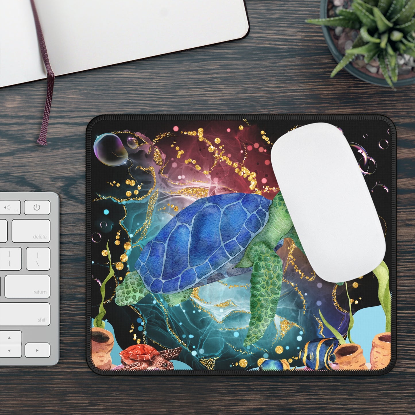 Turtle Tides Mouse Pad – Glide Through Clicks in Oceanic Style