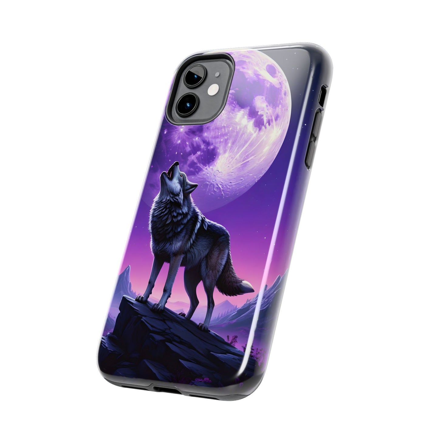 Howling Wolf Tough Phone Cases β Durable Protection with Mystical Moon Design