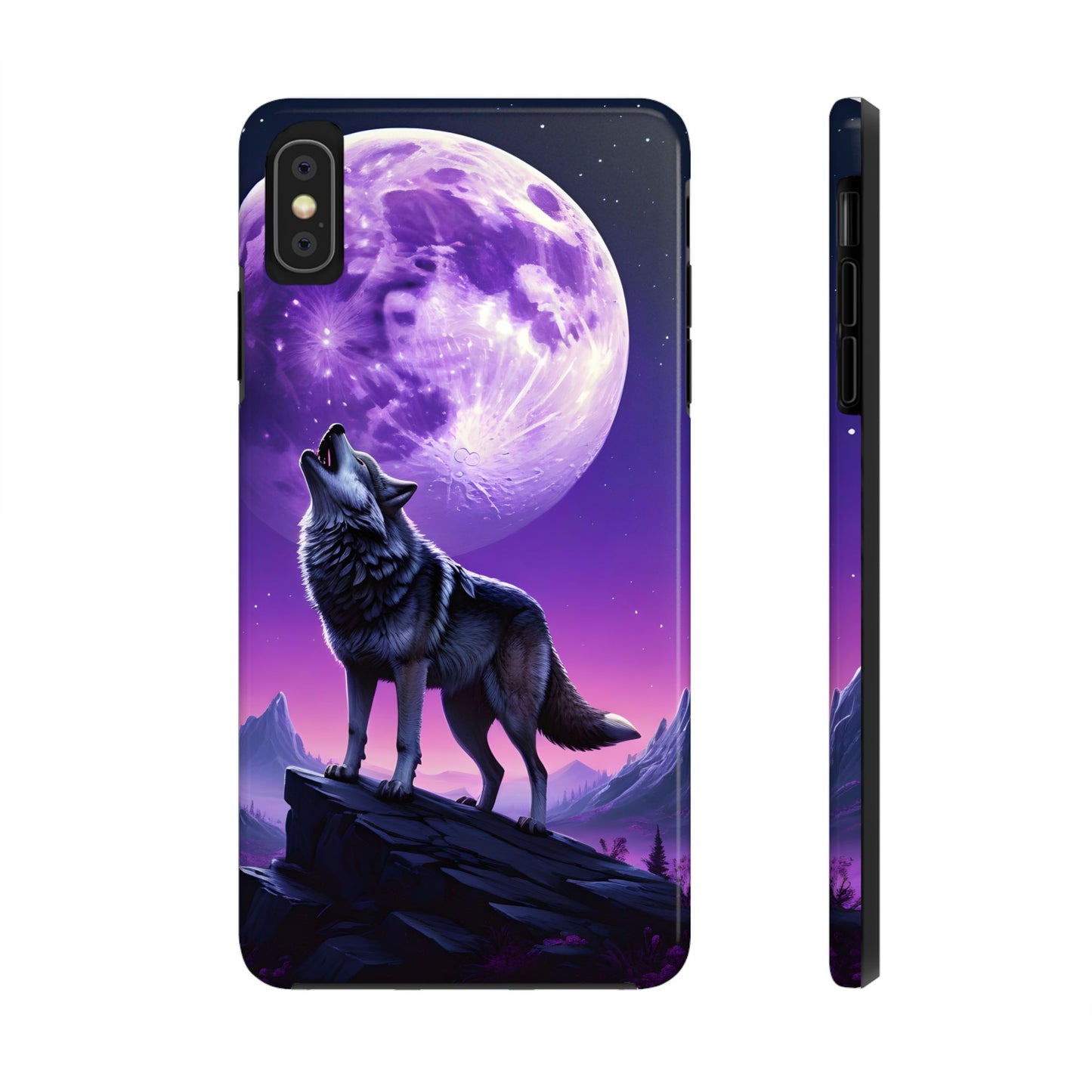 Howling Wolf Tough Phone Cases β Durable Protection with Mystical Moon Design