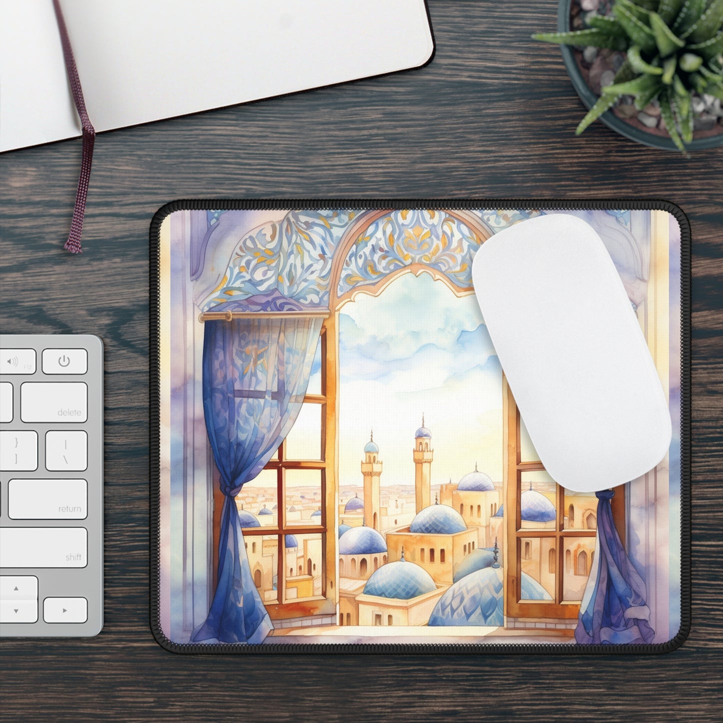 Sapphire Skyline Mouse Pad – A Window to the Ancient World
