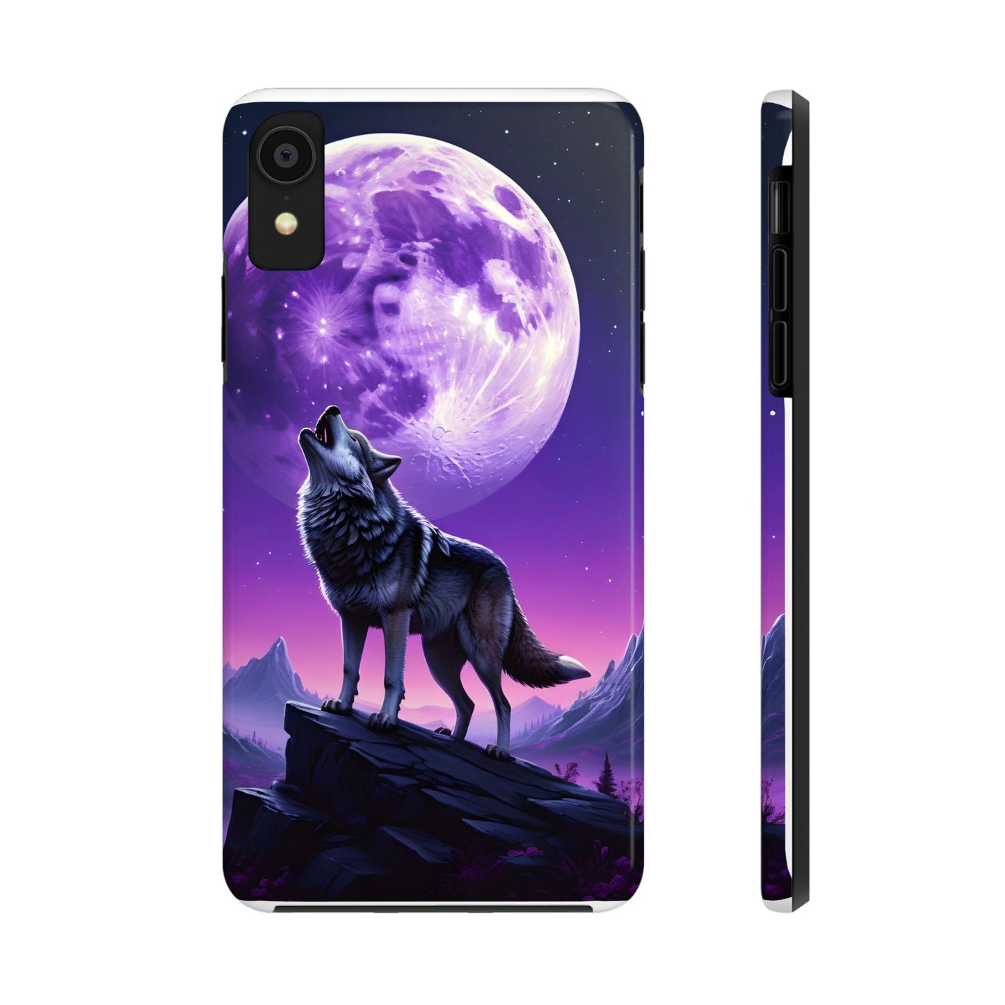 Howling Wolf Tough Phone Cases β Durable Protection with Mystical Moon Design
