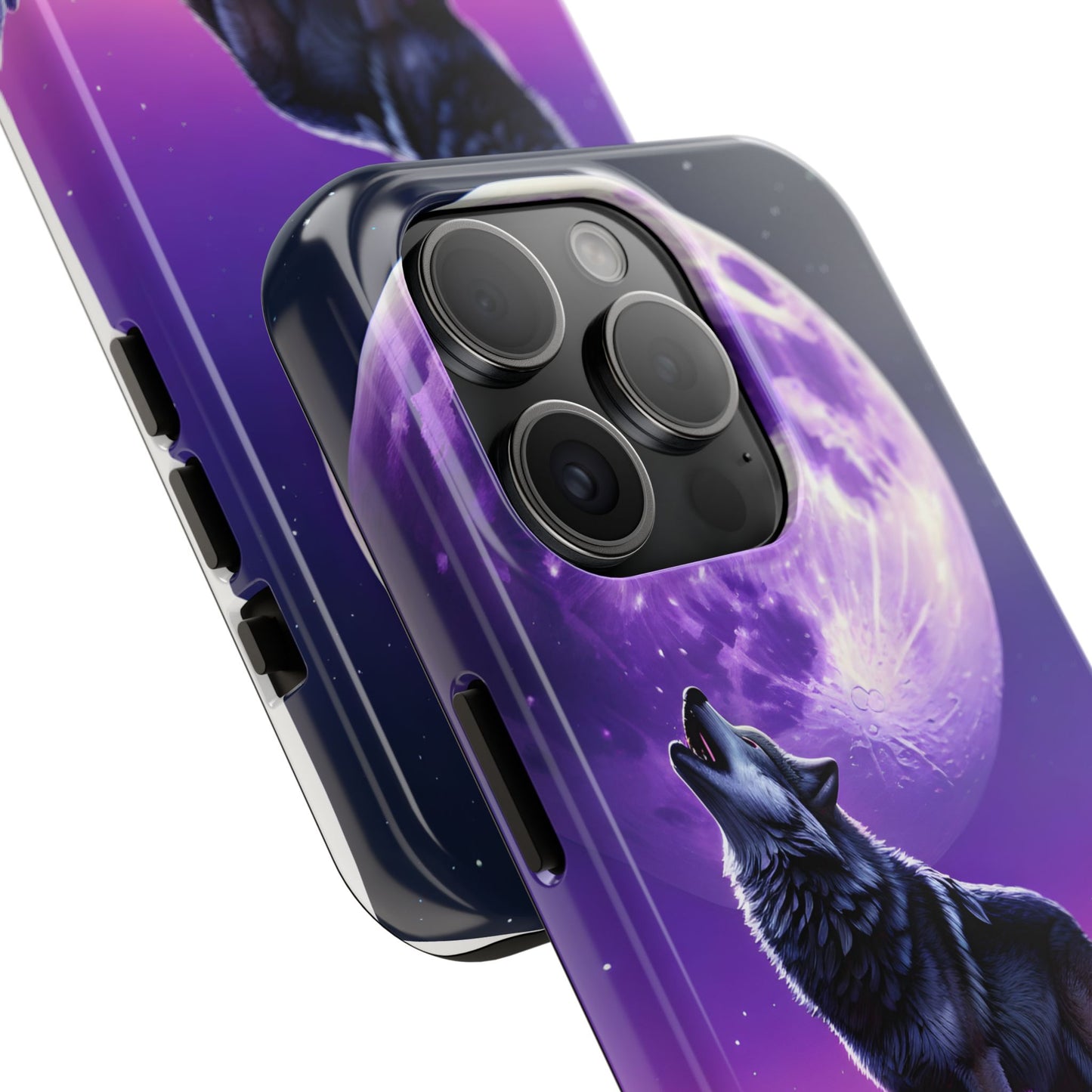 Howling Wolf Tough Phone Cases β Durable Protection with Mystical Moon Design