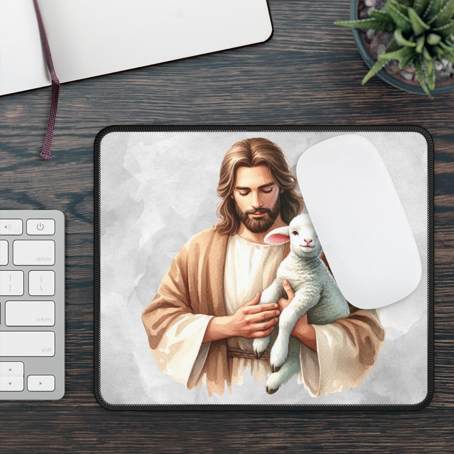 Safe in His Arms Mouse Pad – A Daily Reminder of Love, Joy, and Protection