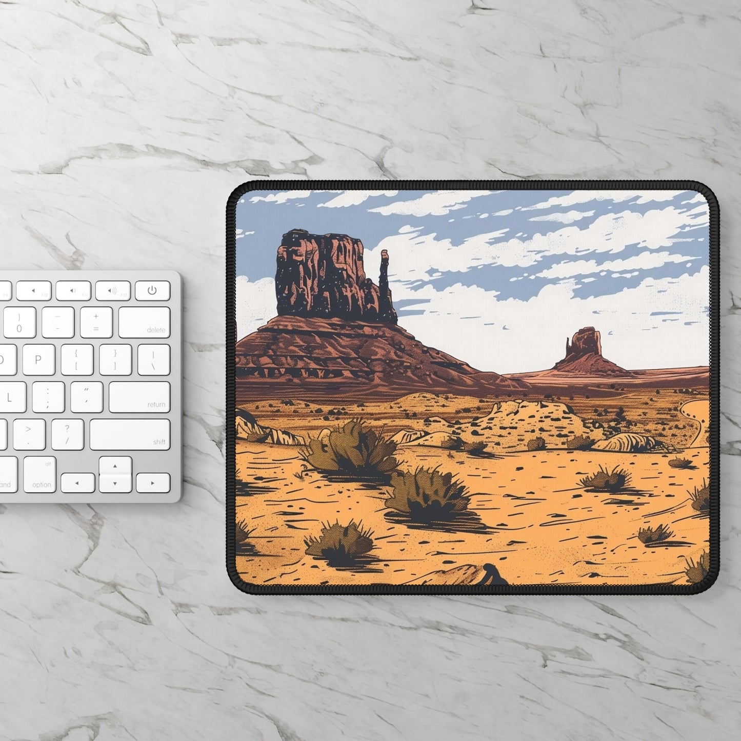 Monument Vibes Mouse Pad – Retro Desert Roads, Modern Day Precision