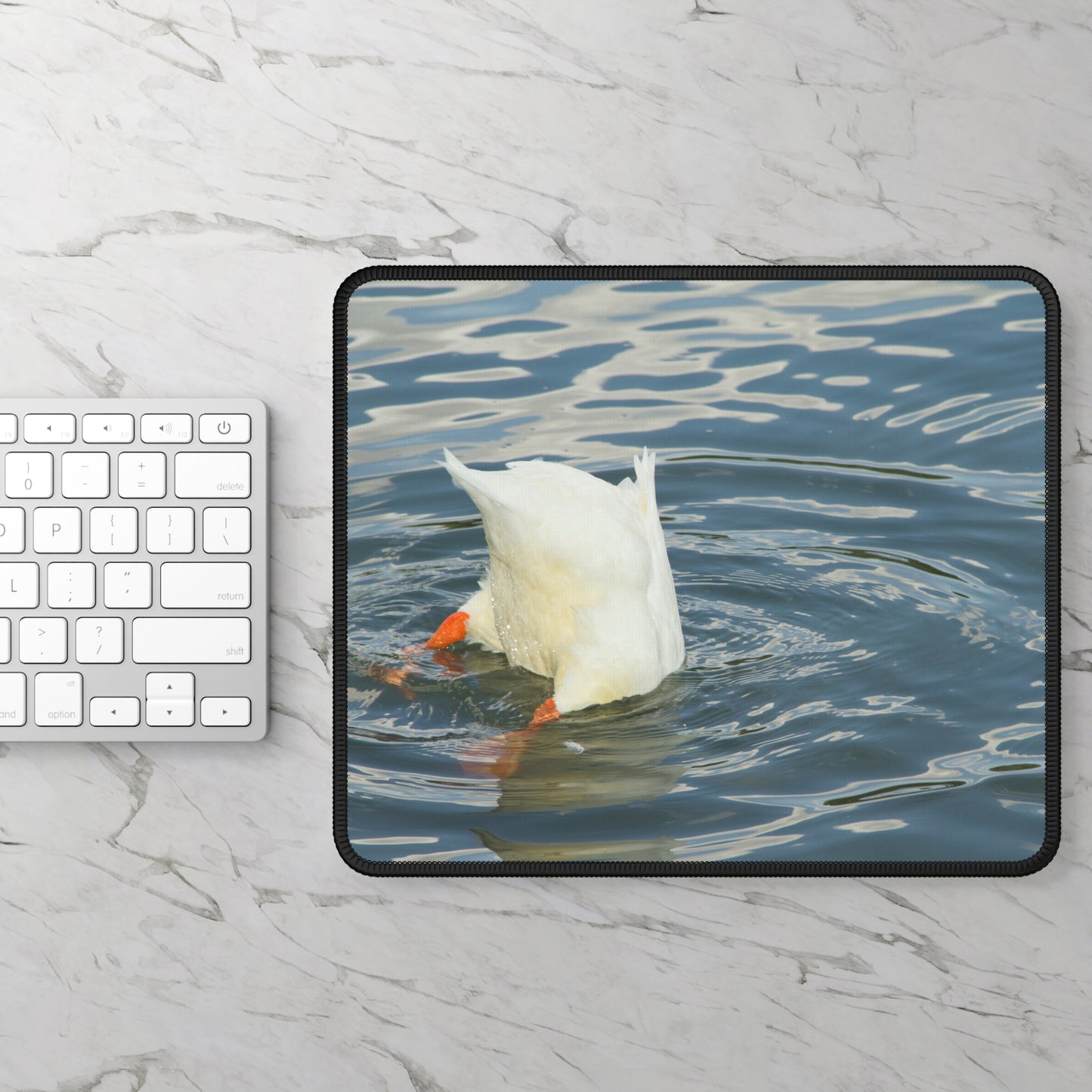 Diving Duck Mouse Pad – Productivity? Just Wing It!