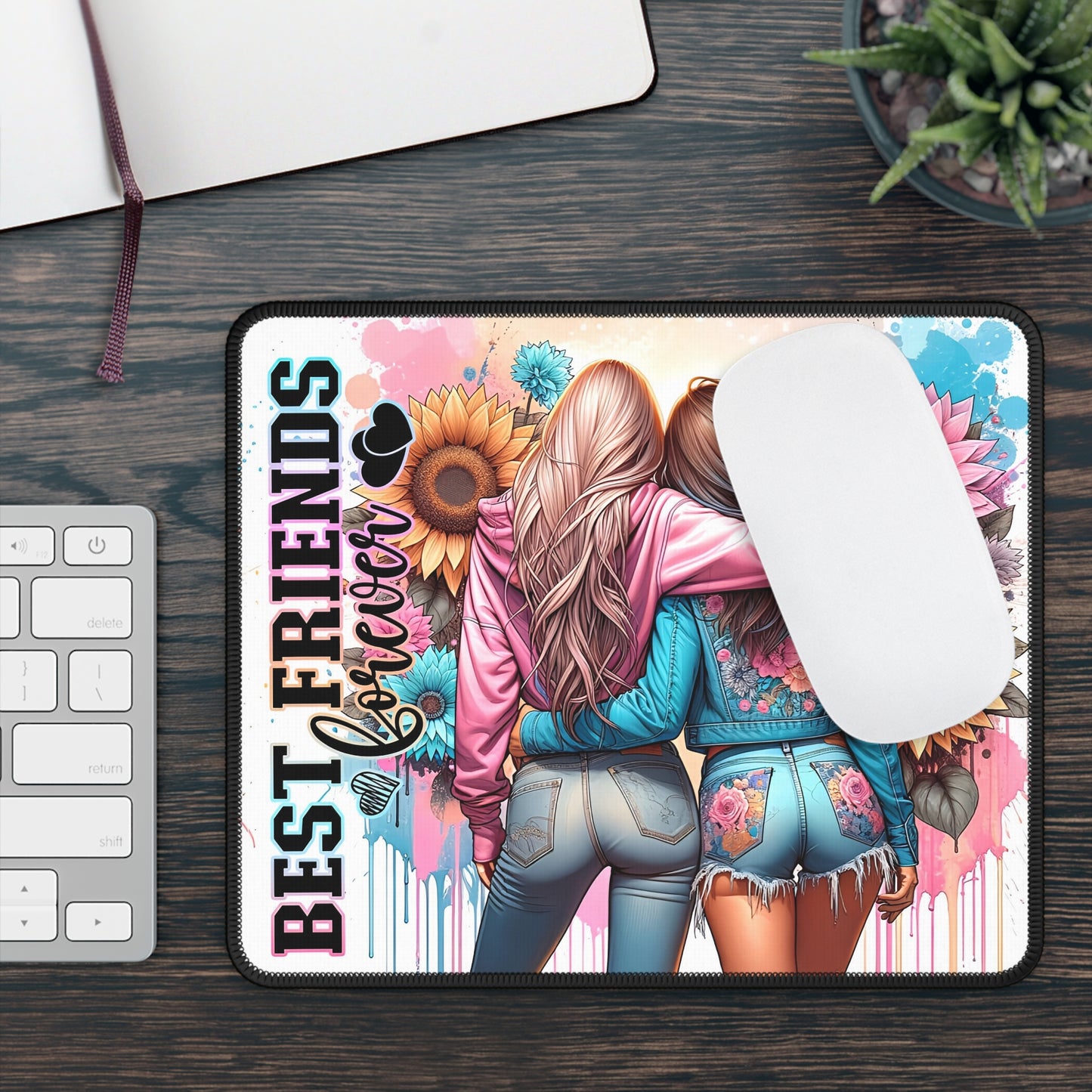 Best Friends Forever Mouse Pad – Colorful Memories at Your Fingertips
