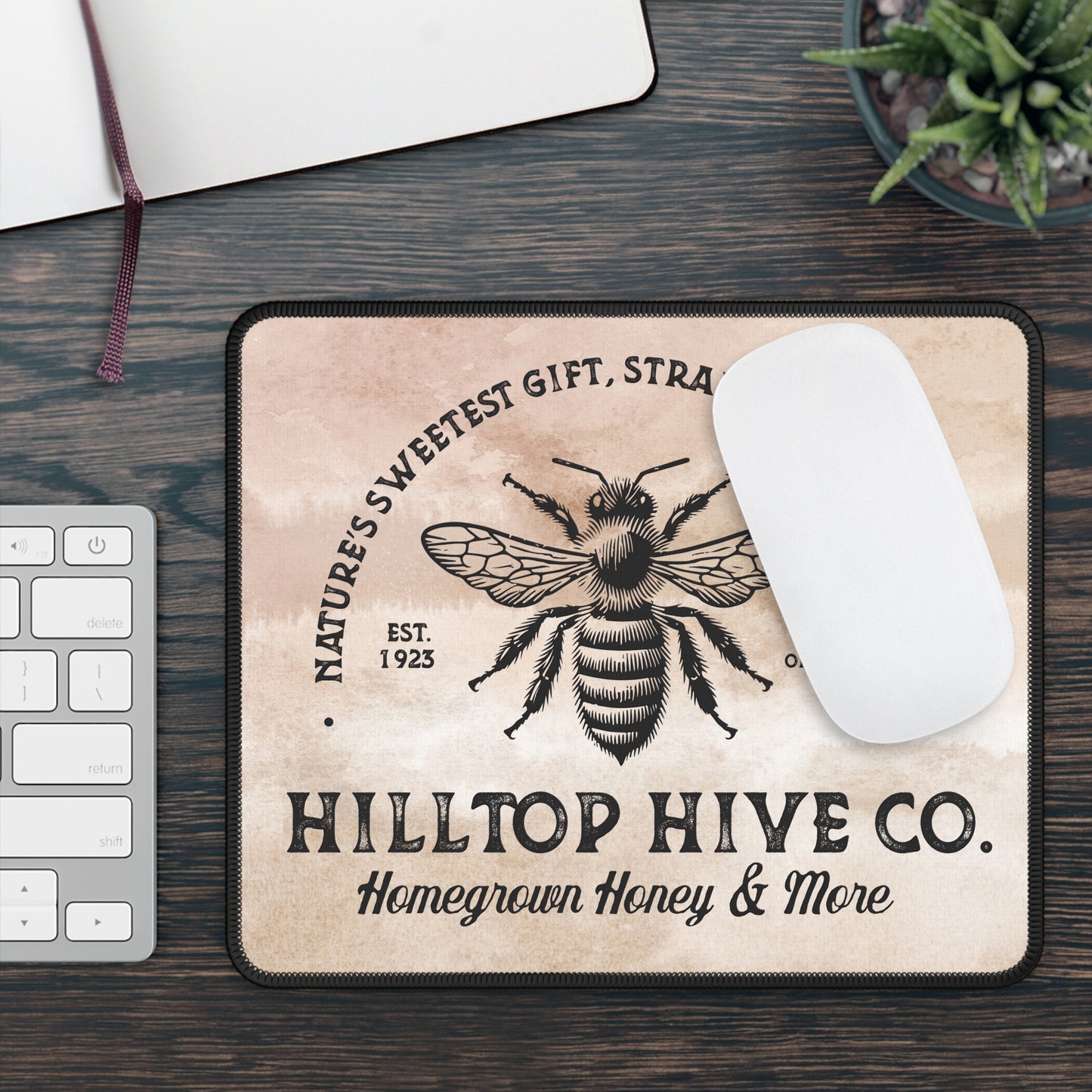 Hilltop Hive Co. Mouse Pad – Buzzin’ with Charm and Organic Style