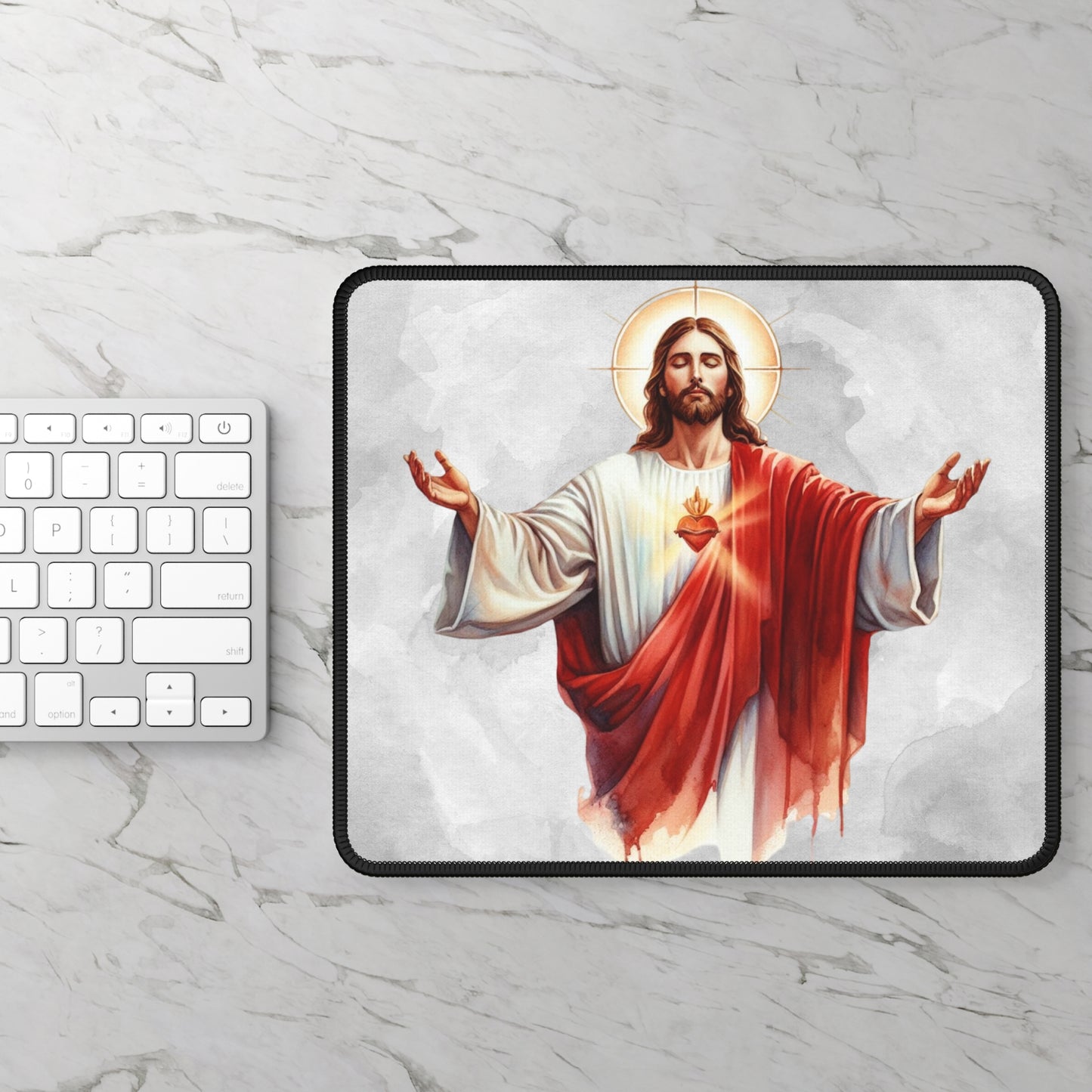 Sacred Light Mouse Pad – Let His Love Guide Your Every Move