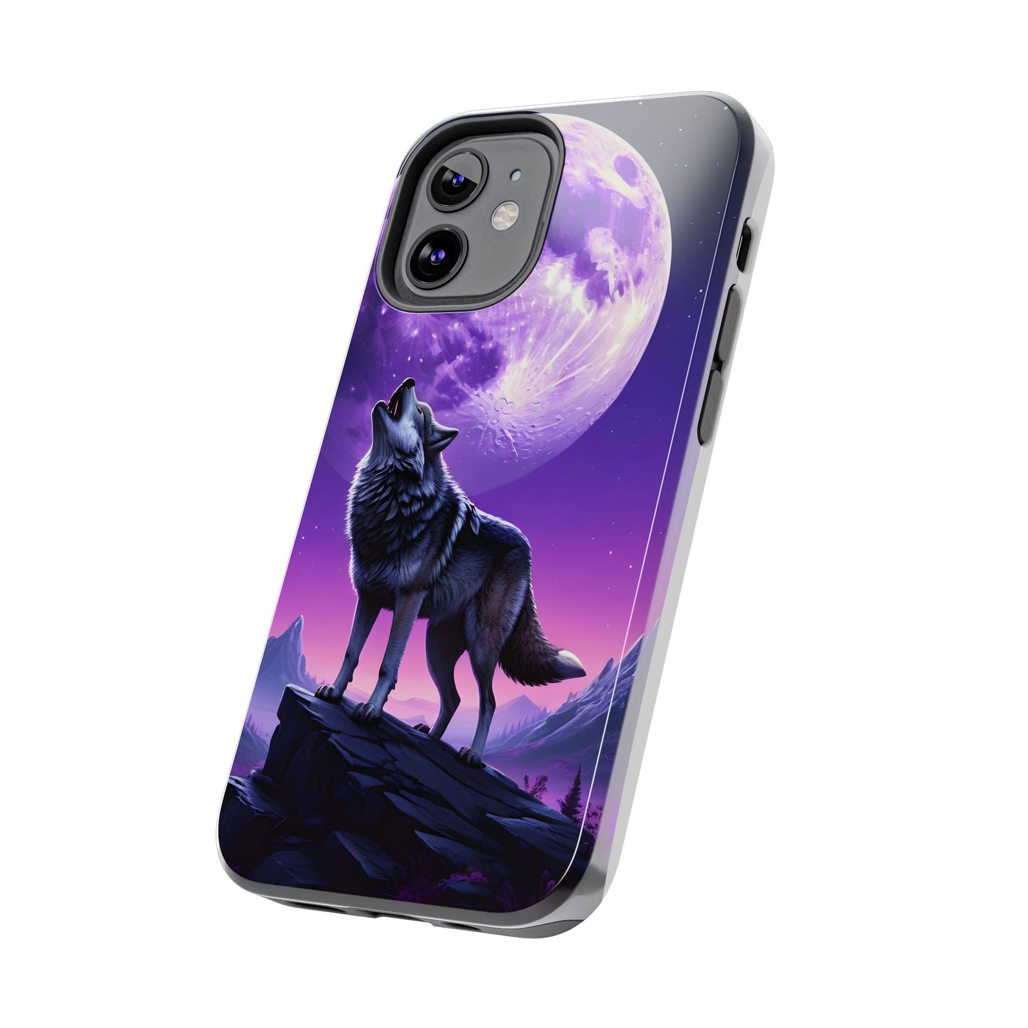 Howling Wolf Tough Phone Cases β Durable Protection with Mystical Moon Design