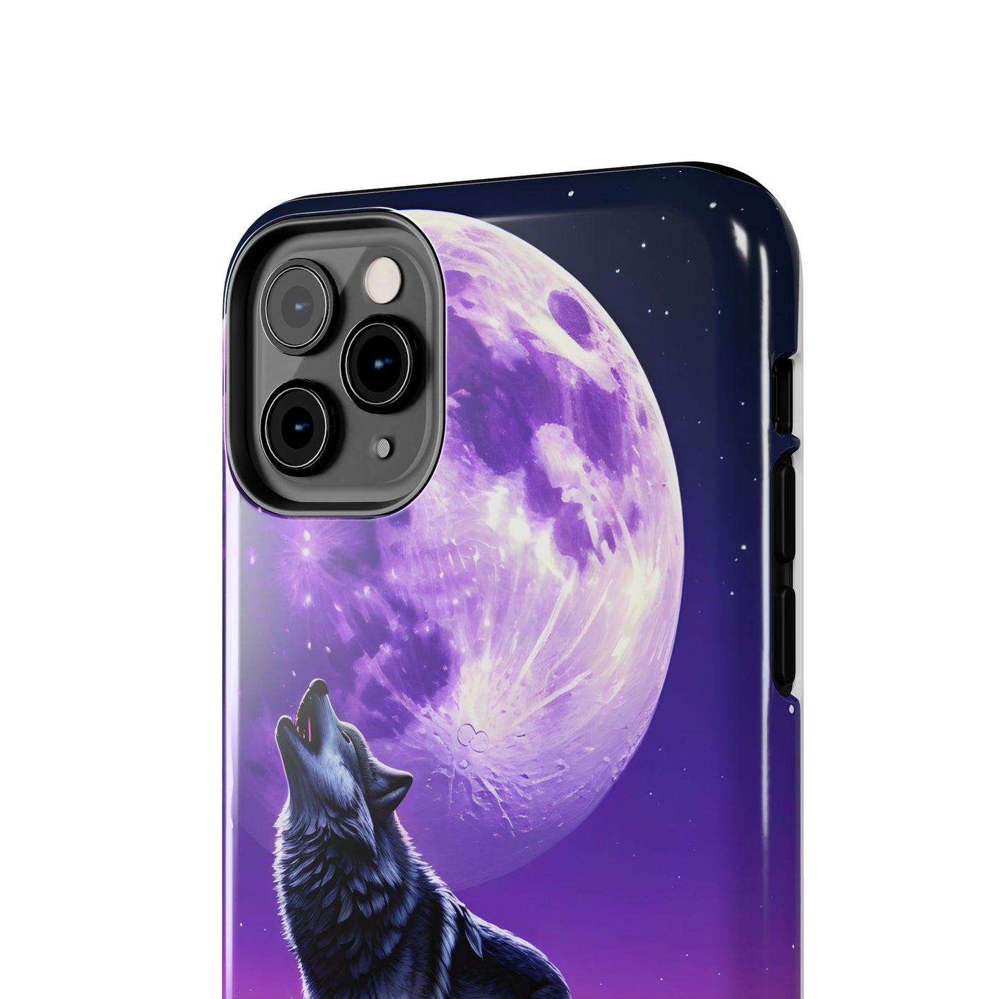 Howling Wolf Tough Phone Cases β Durable Protection with Mystical Moon Design