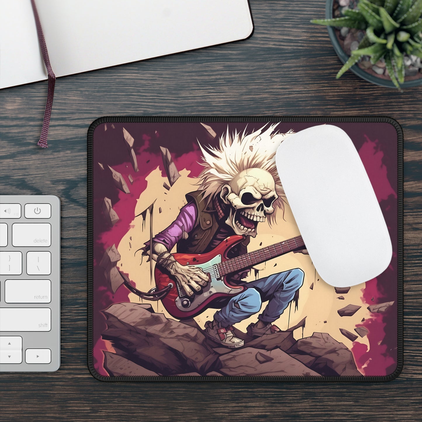 Shred Till You're Dead Mouse Pad – Bone-Crushing Riffs & Rock 'n' Roll Rage