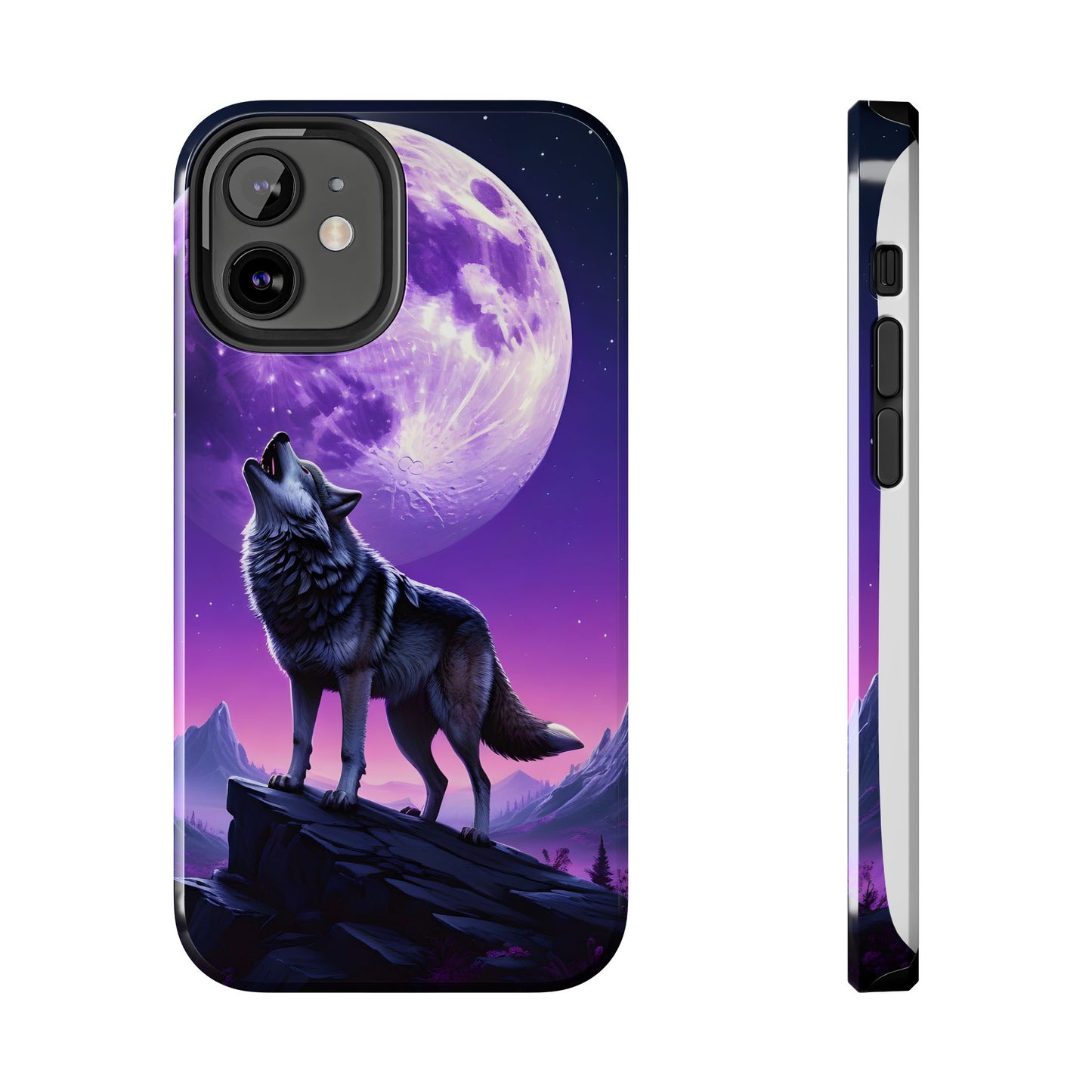 Howling Wolf Tough Phone Cases β Durable Protection with Mystical Moon Design
