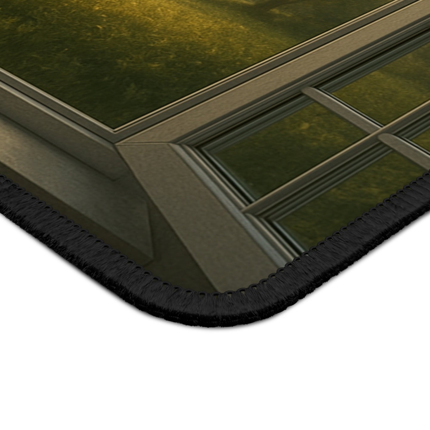 Golden Hour Escape Mouse Pad – A Tranquil Path Through the Window
