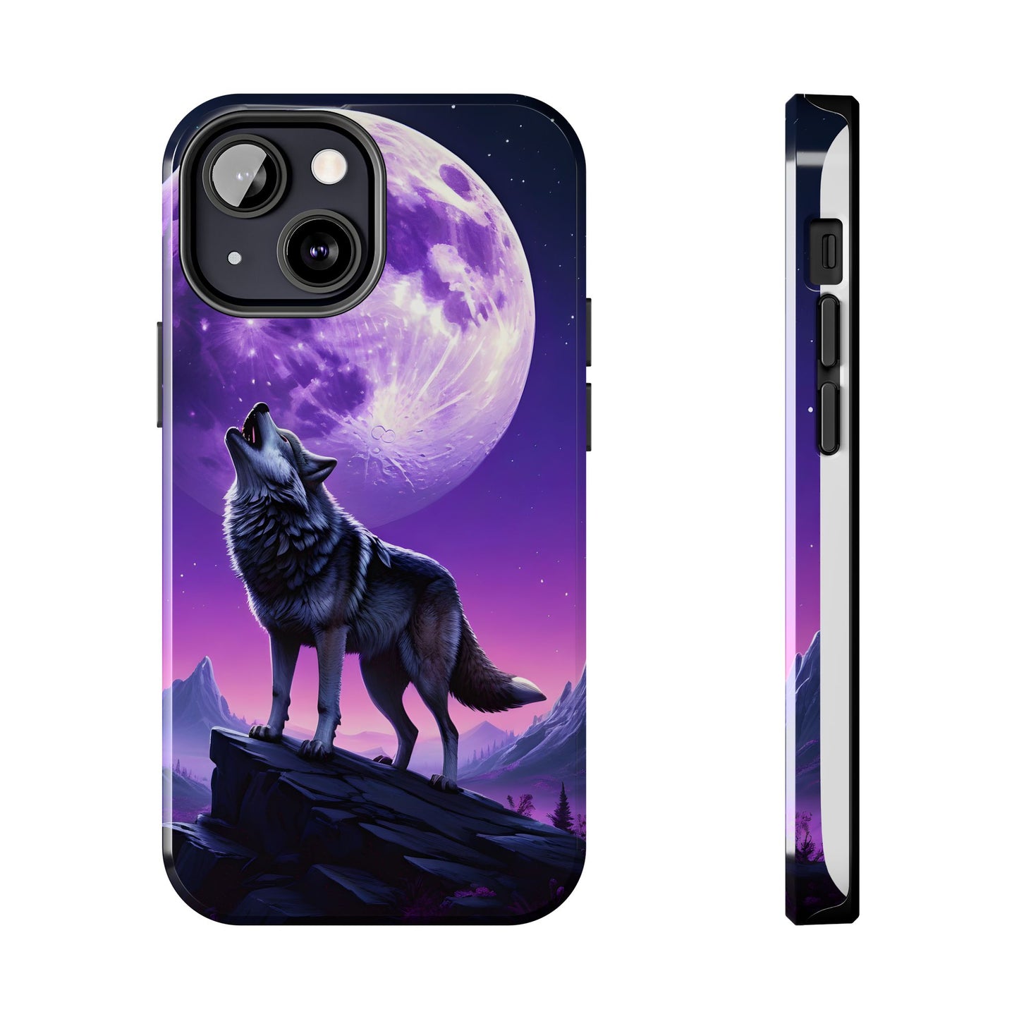 Howling Wolf Tough Phone Cases β Durable Protection with Mystical Moon Design