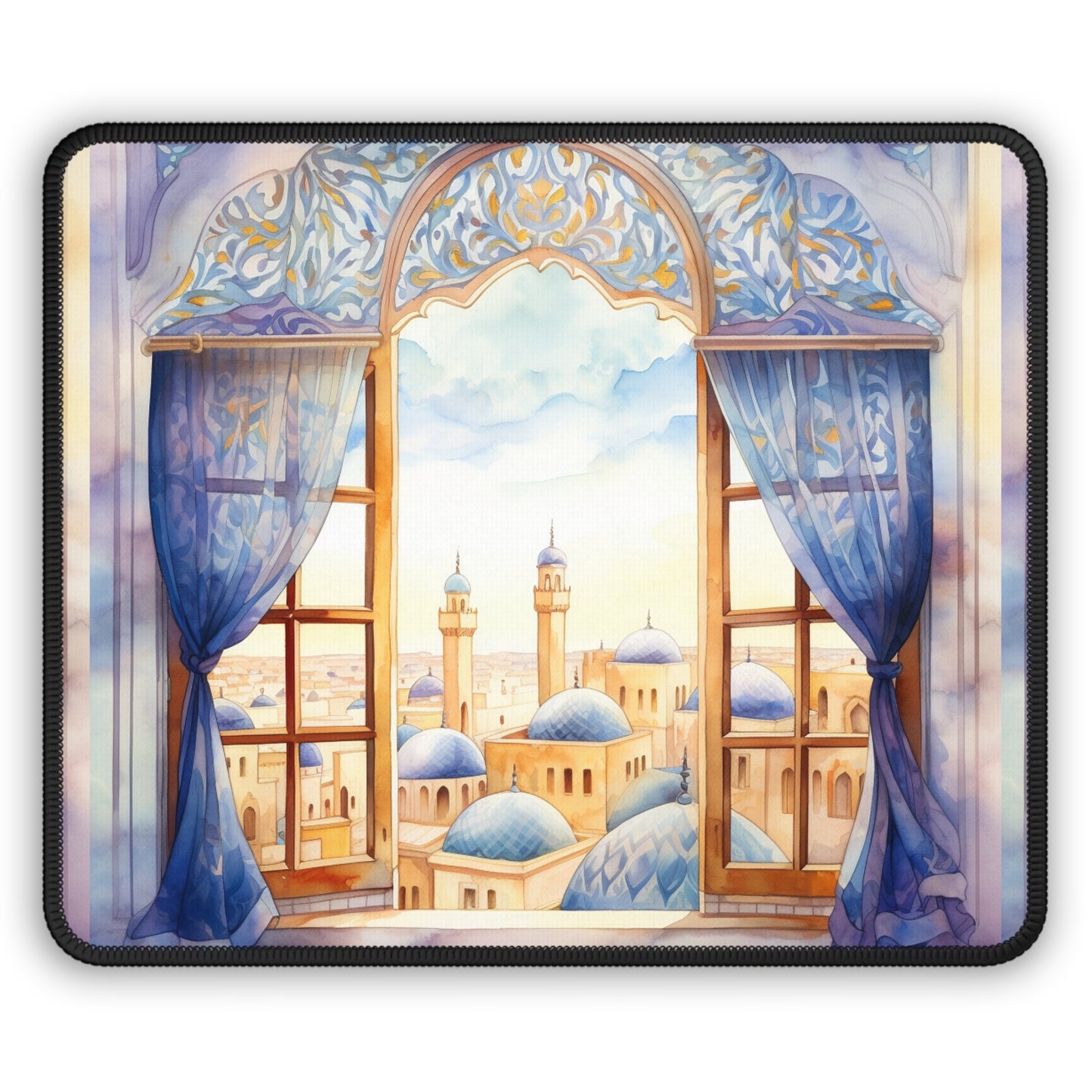 Sapphire Skyline Mouse Pad – A Window to the Ancient World