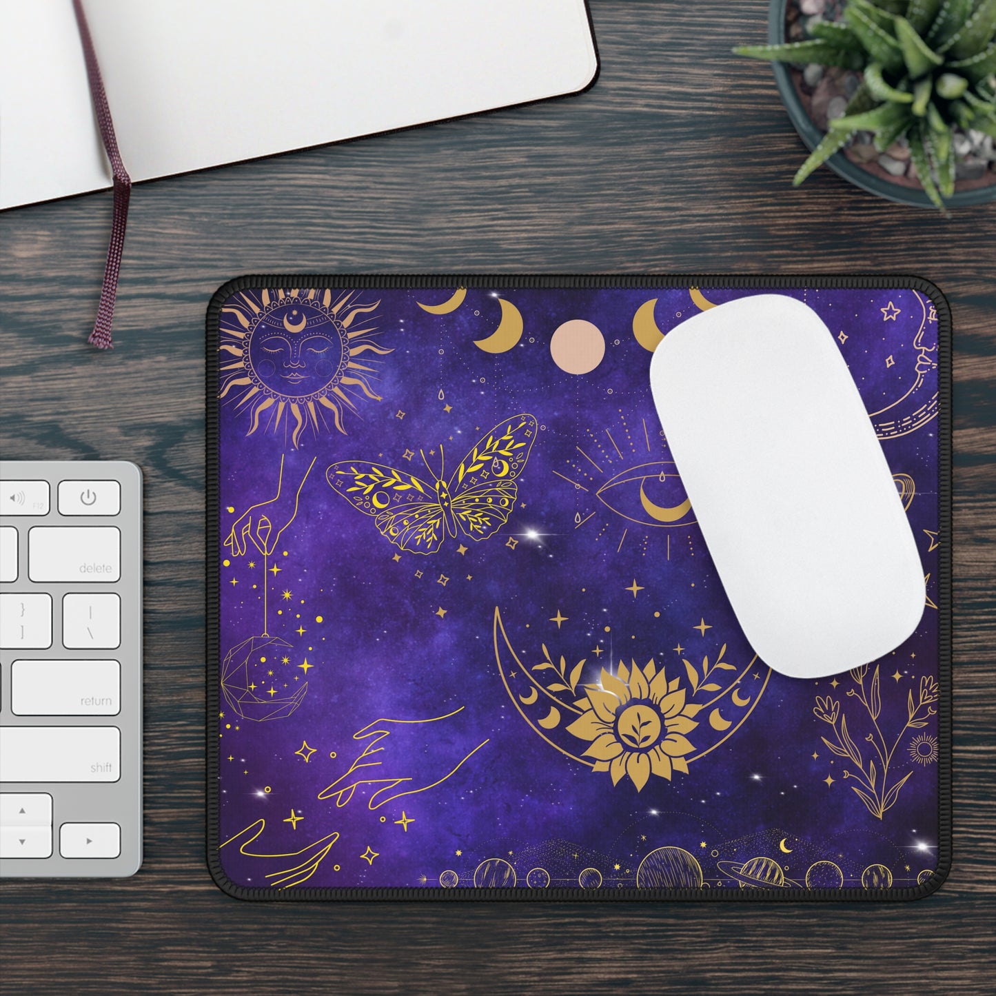 Cosmic Bloom Mouse Pad – Manifest Magic in Every Click