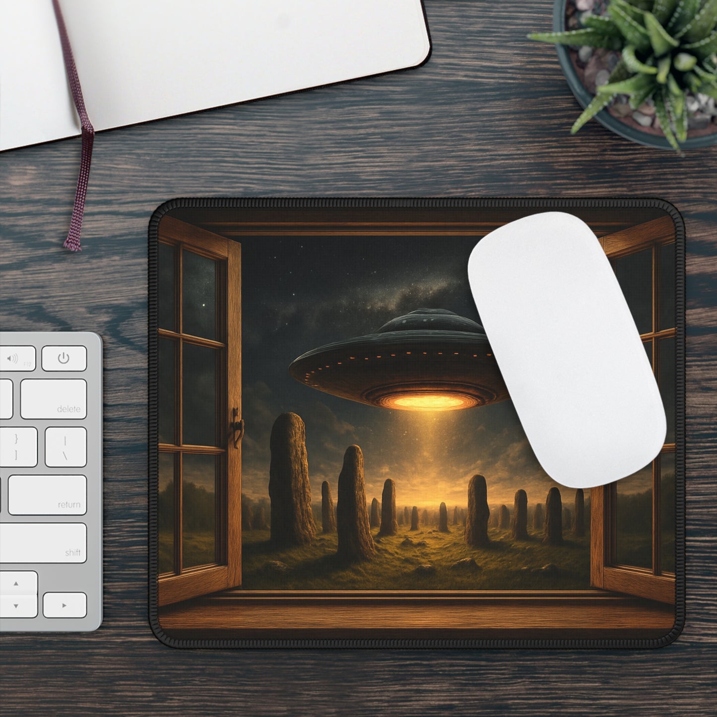 The Visitor Mouse Pad – UFO Encounter at Window View