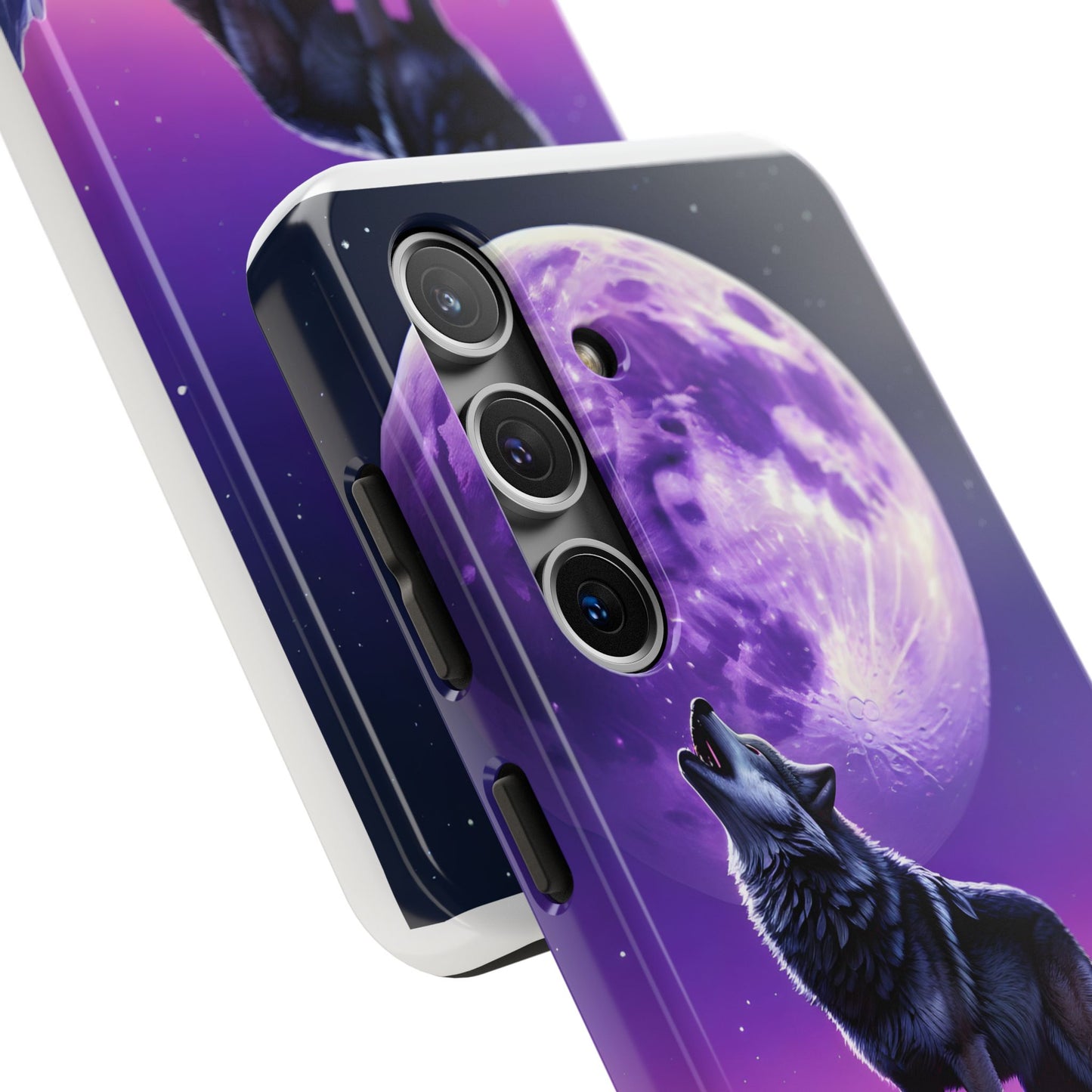 Howling Wolf Tough Phone Cases β Durable Protection with Mystical Moon Design