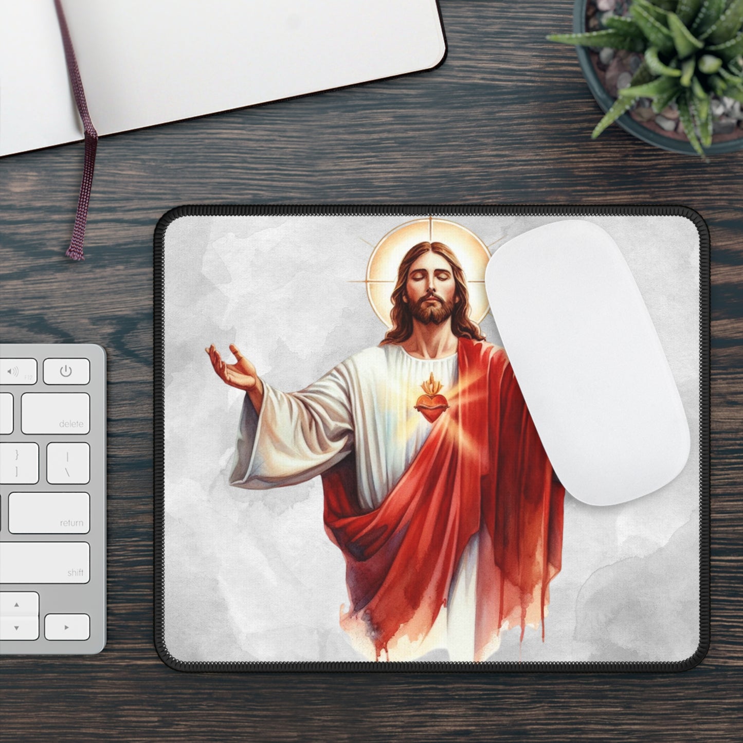 Sacred Light Mouse Pad – Let His Love Guide Your Every Move