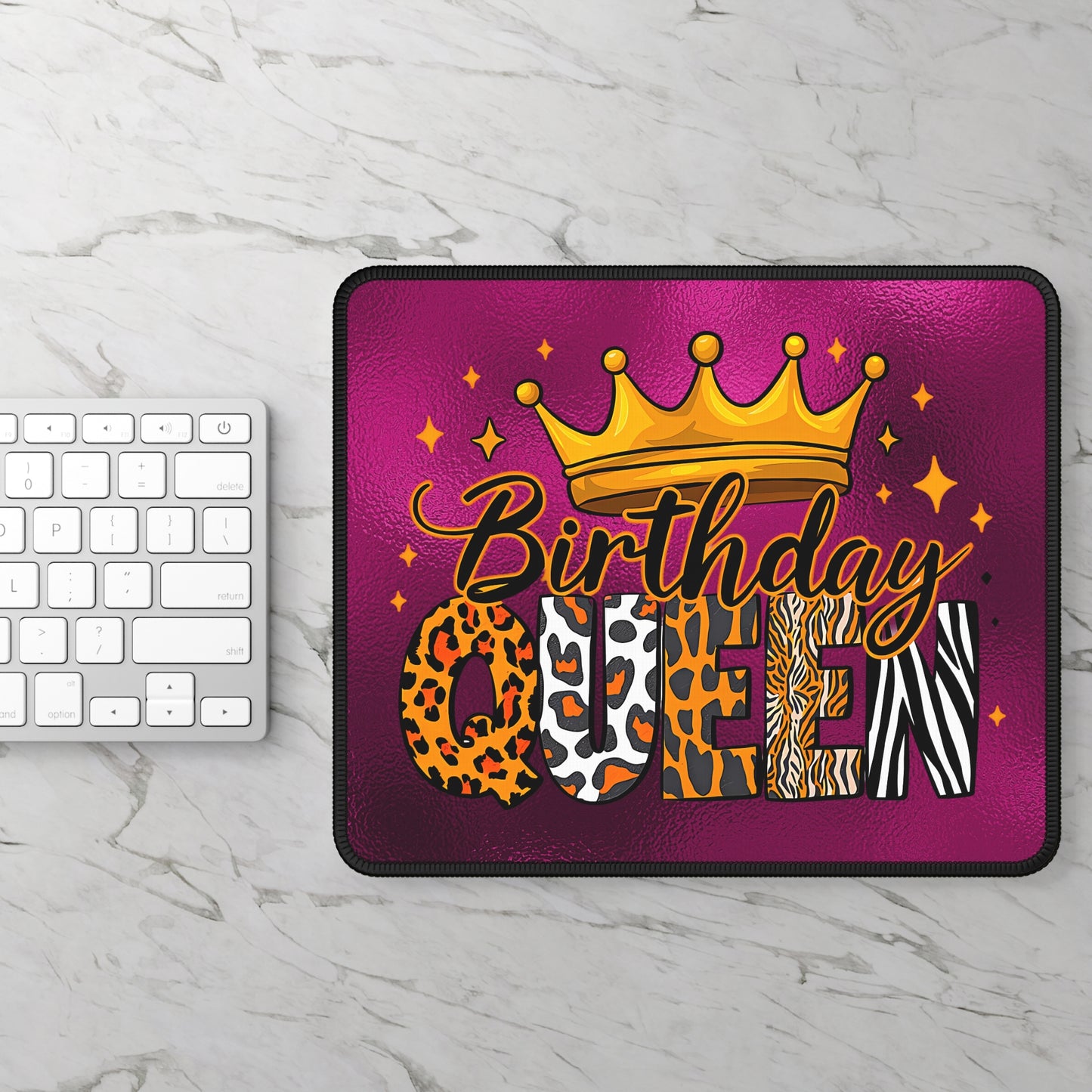 Birthday Queen Mouse Pad – Rule Your Desk with Fierce Style!