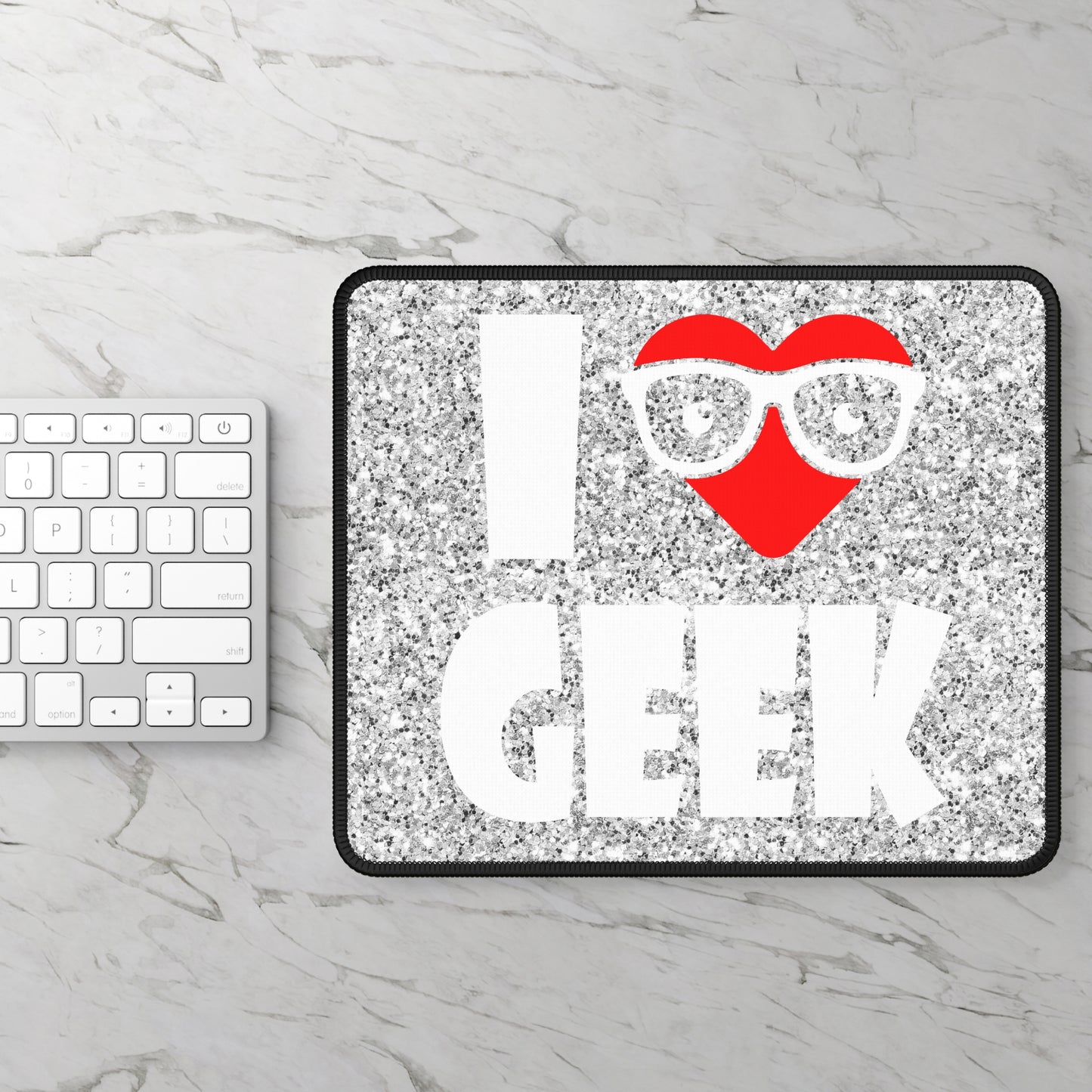 I Love Geek Mouse Pad – Nerdy & Proud