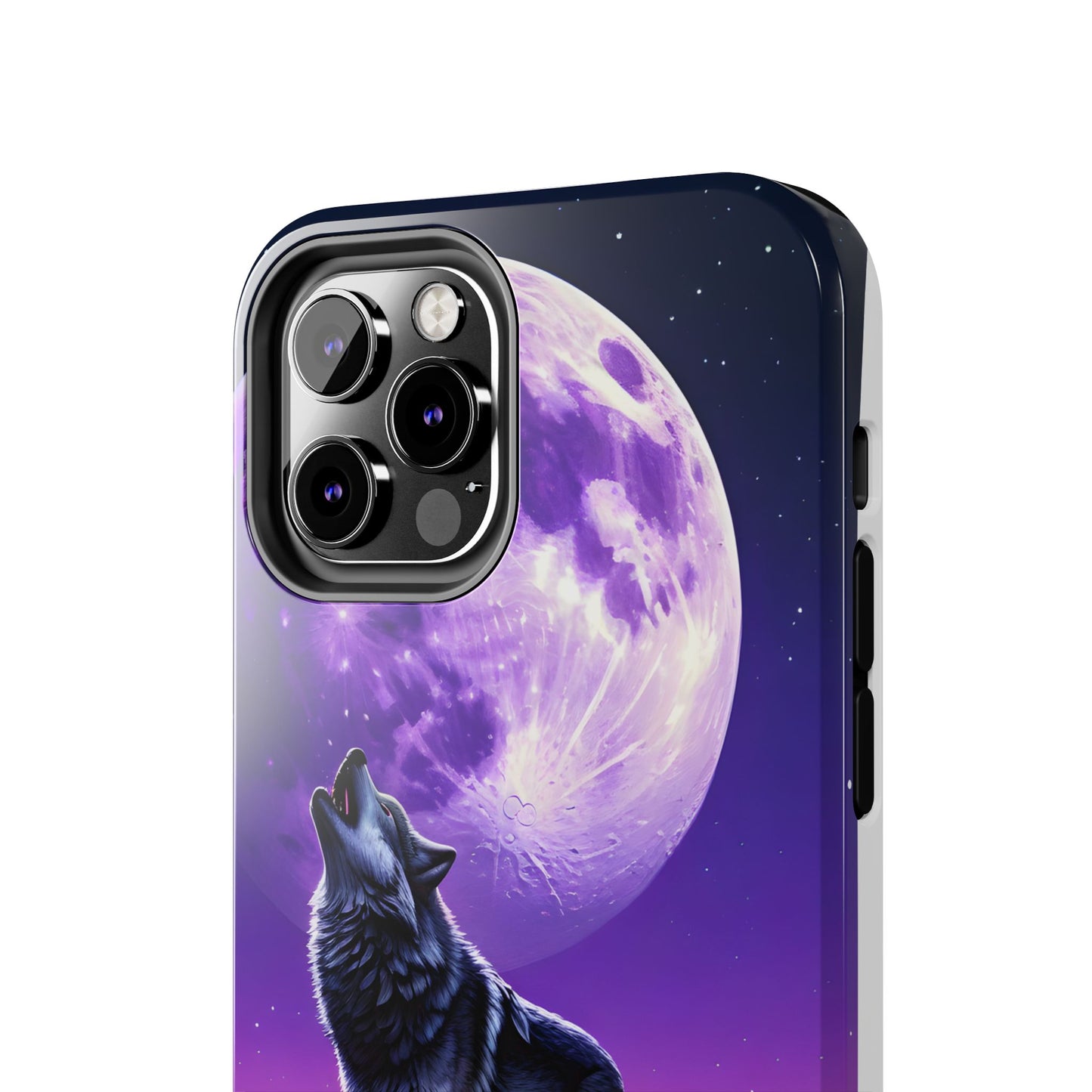 Howling Wolf Tough Phone Cases β Durable Protection with Mystical Moon Design