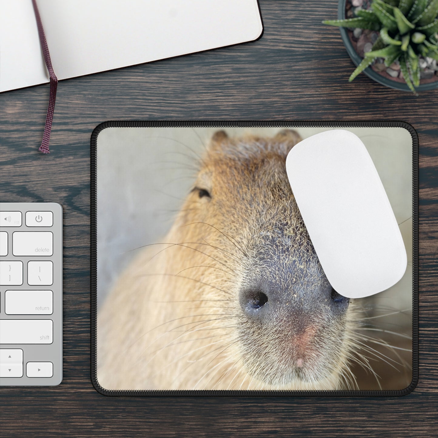 Capybara Close-Up Mouse Pad – Zoomed In. Zen’d Out.