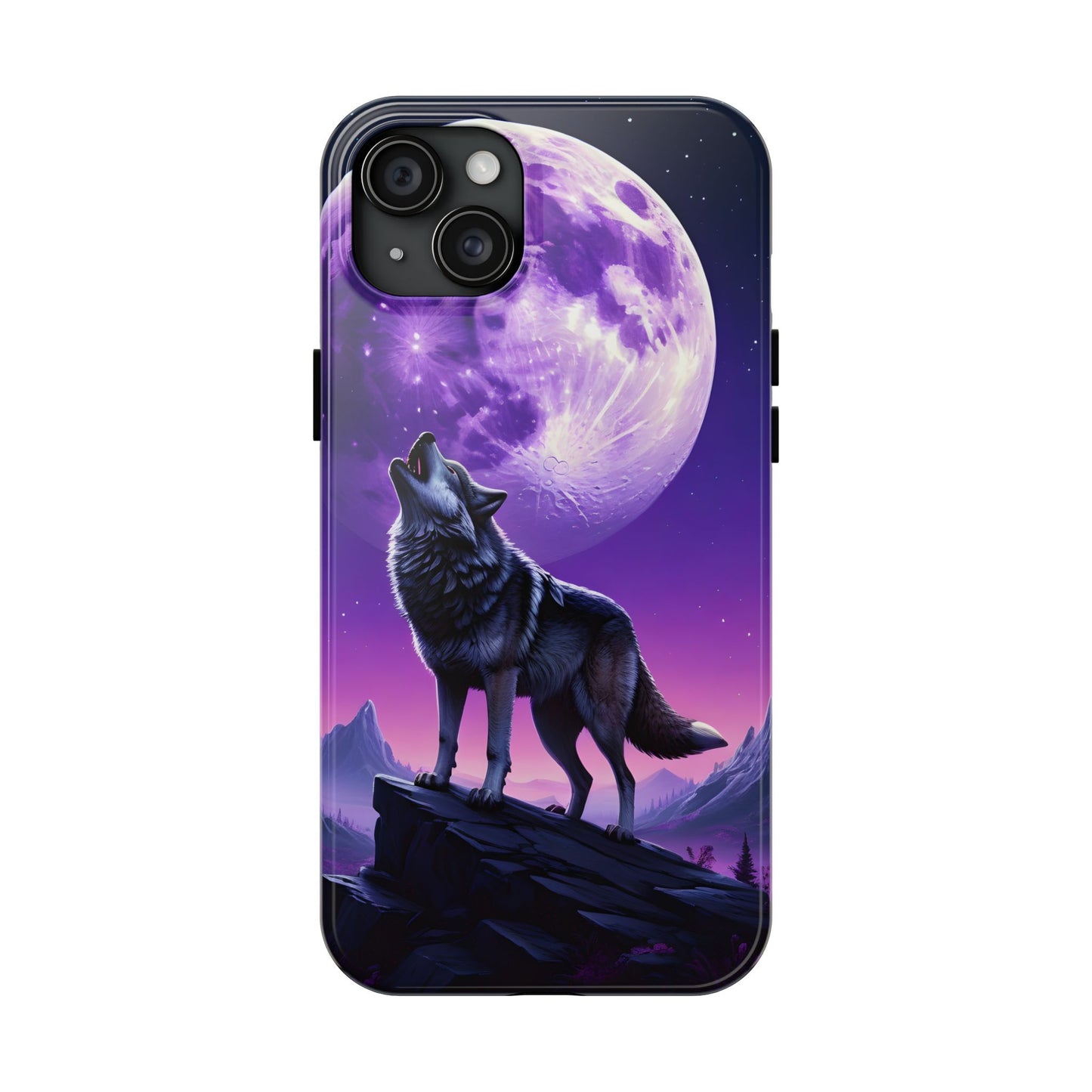 Howling Wolf Tough Phone Cases β Durable Protection with Mystical Moon Design