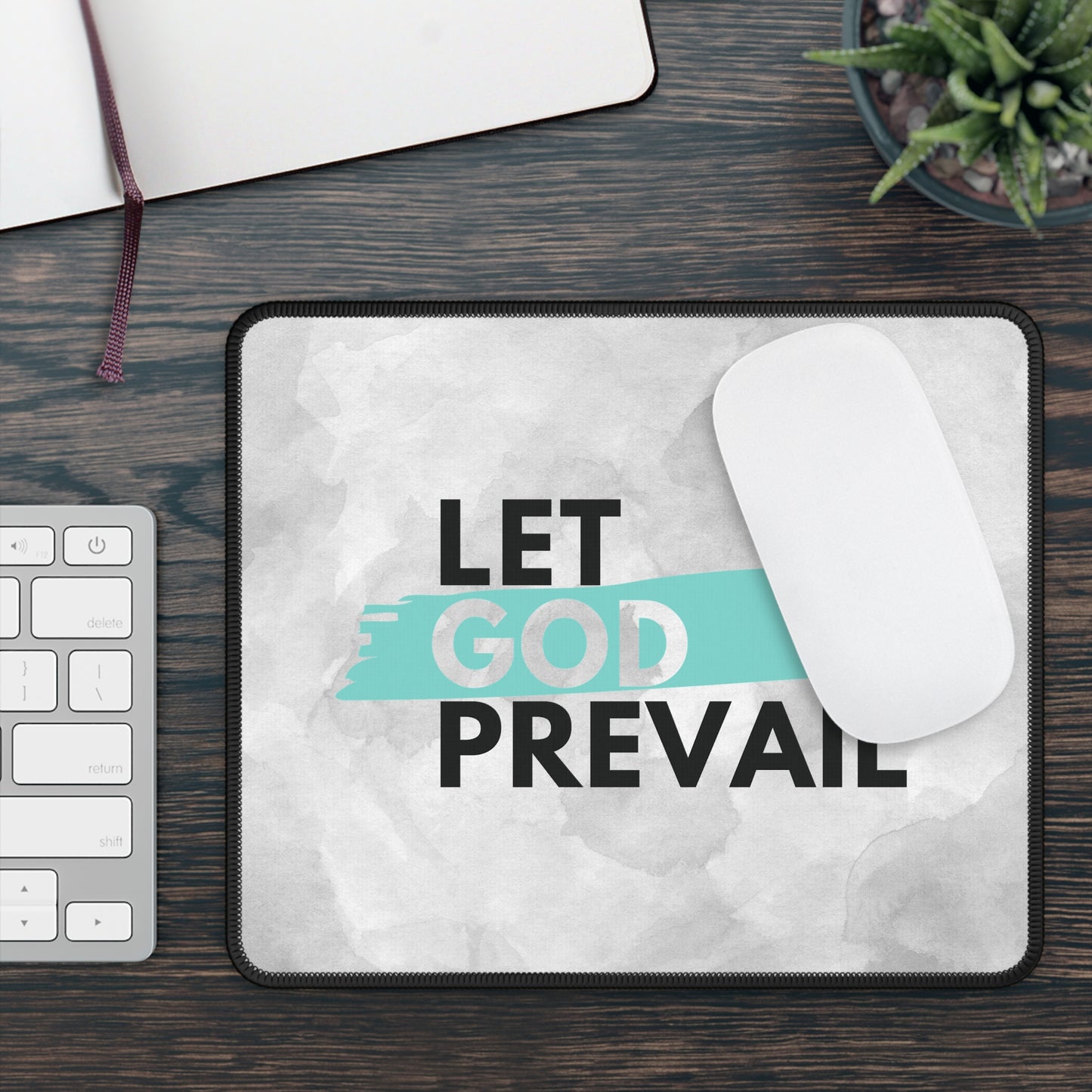 Let God Prevail Mouse Pad – Stay Focused, Stay Faithful