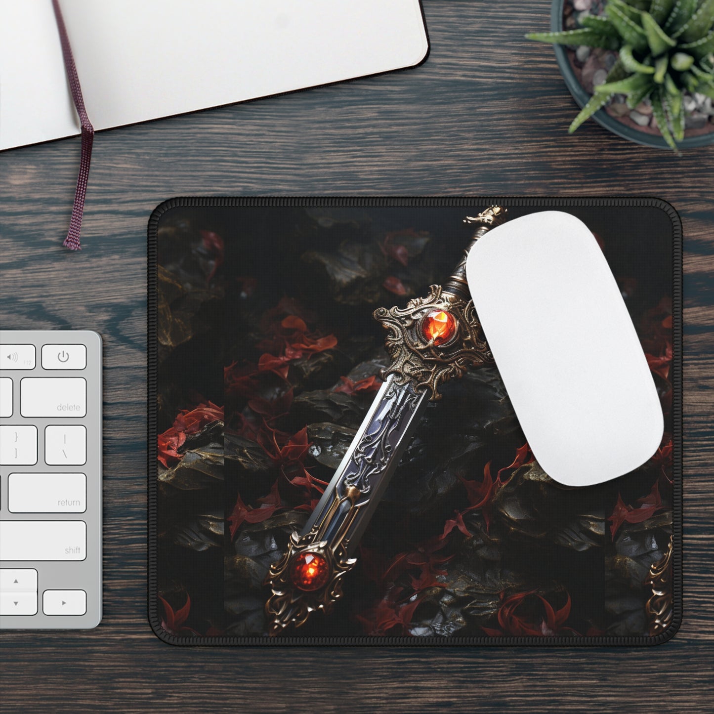 Infernal King's Blade Mouse Pad – Rule Your Realm with Every Move!