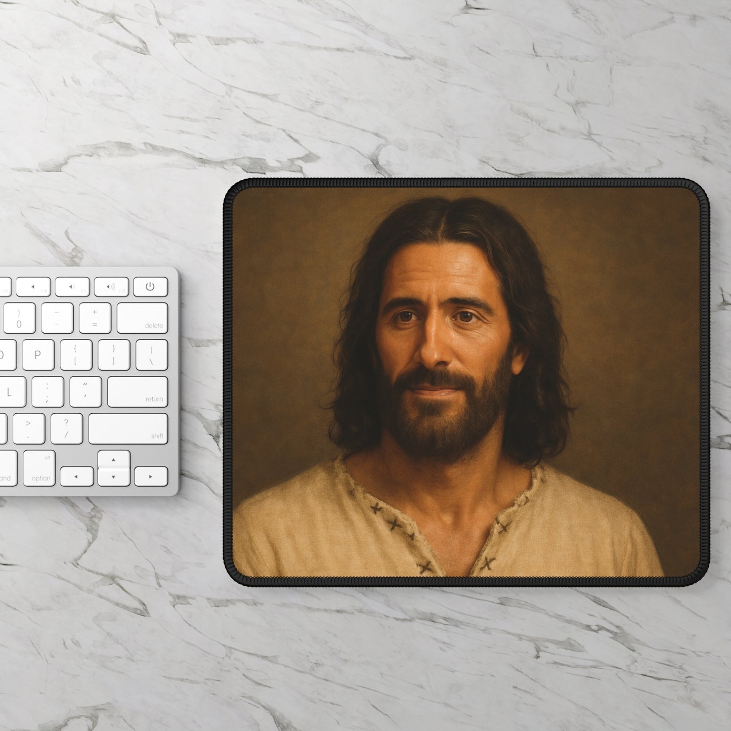 The Peaceful Redeemer Mouse Pad – Grace in Every Glance