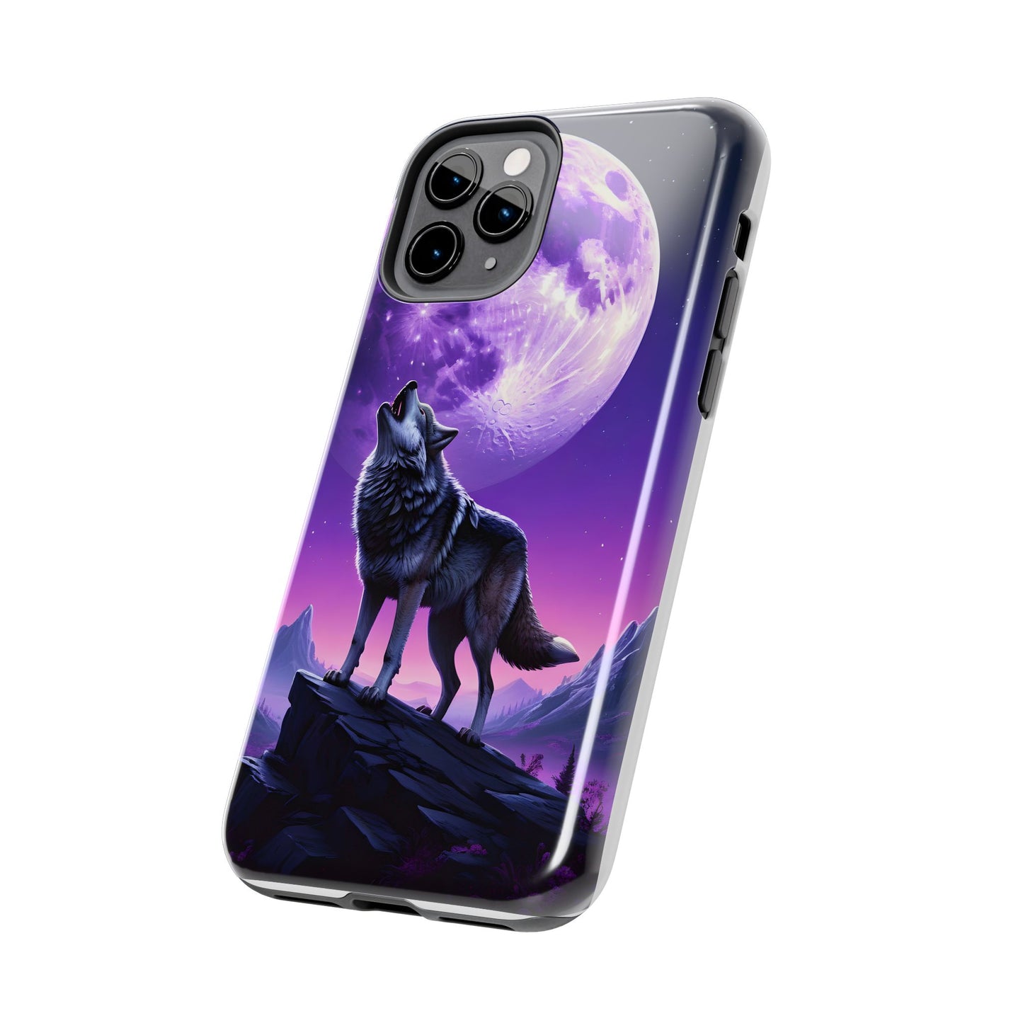 Howling Wolf Tough Phone Cases β Durable Protection with Mystical Moon Design