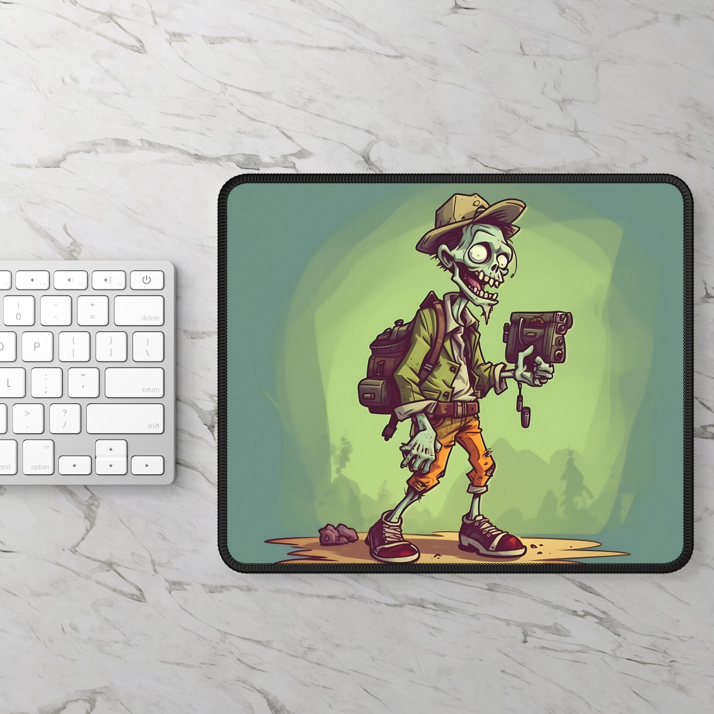 Graveyard Vlogger Mouse Pad – Lights, Camera, Afterlife
