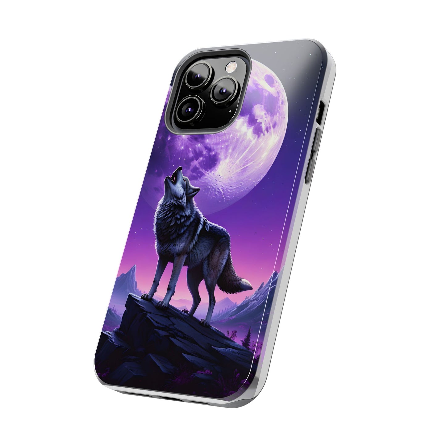 Howling Wolf Tough Phone Cases β Durable Protection with Mystical Moon Design