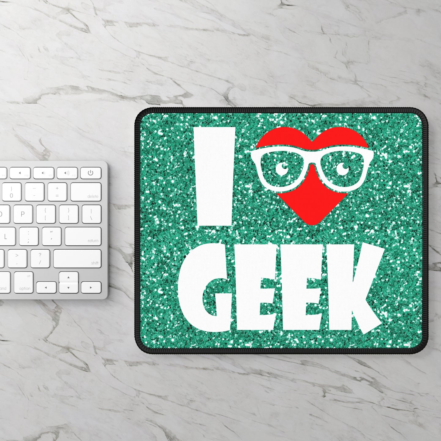 I Love Geek Mouse Pad – Nerdy & Proud