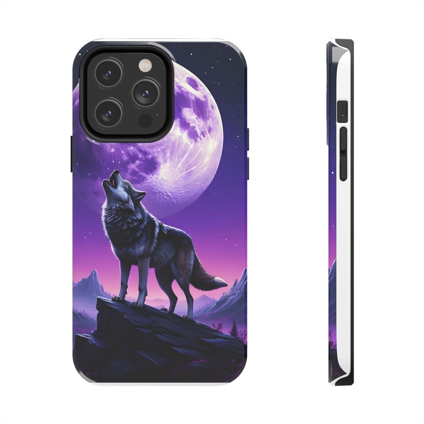Howling Wolf Tough Phone Cases β Durable Protection with Mystical Moon Design