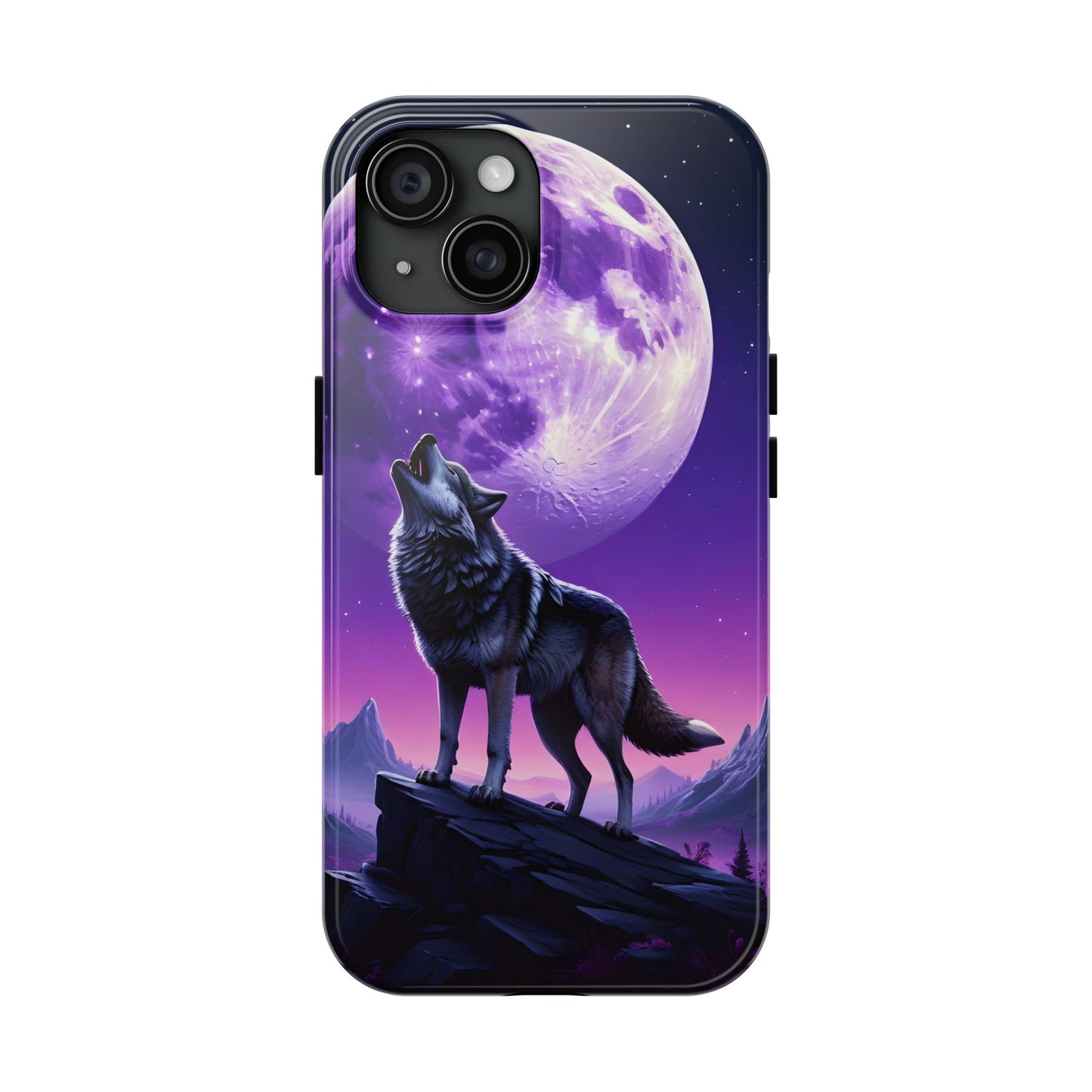 Howling Wolf Tough Phone Cases β Durable Protection with Mystical Moon Design