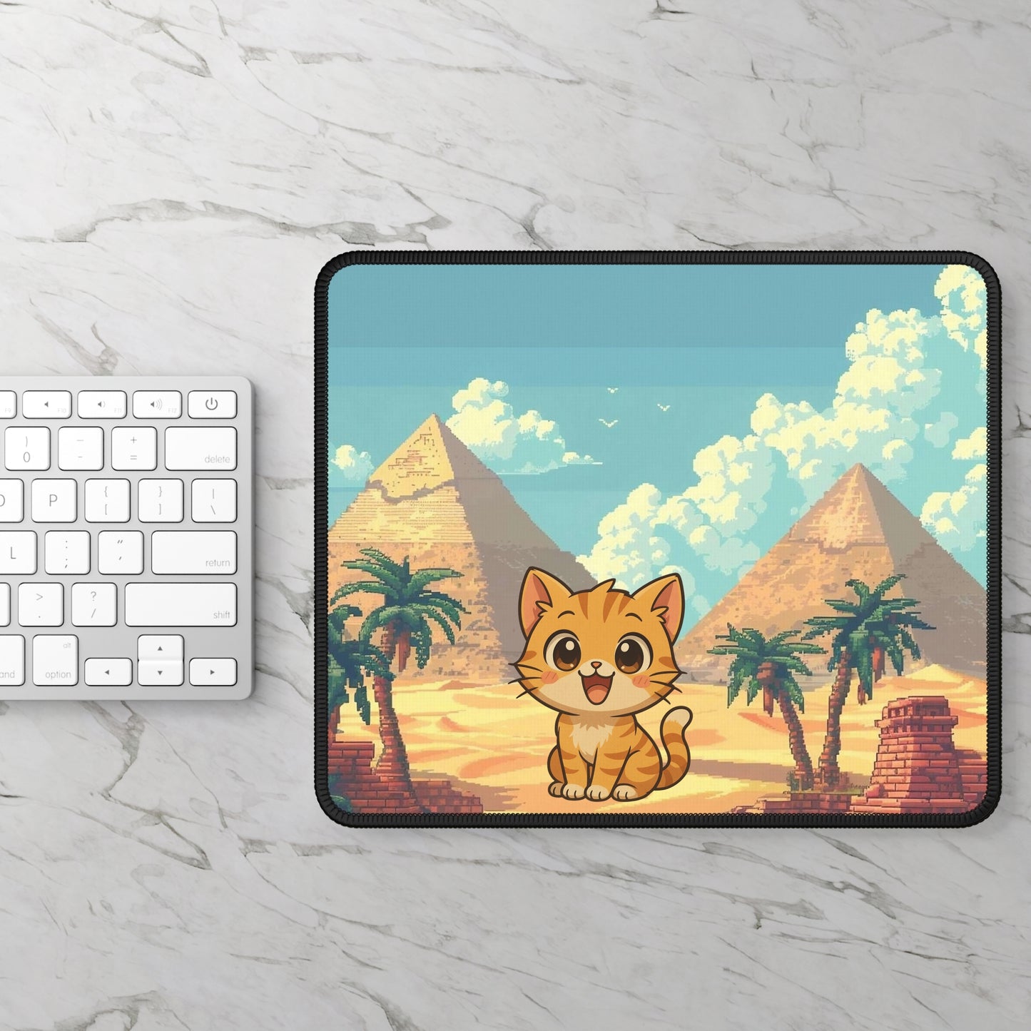 Pixel Pharaoh Paws Mouse Pad – The Cutest Ruler of the Desert