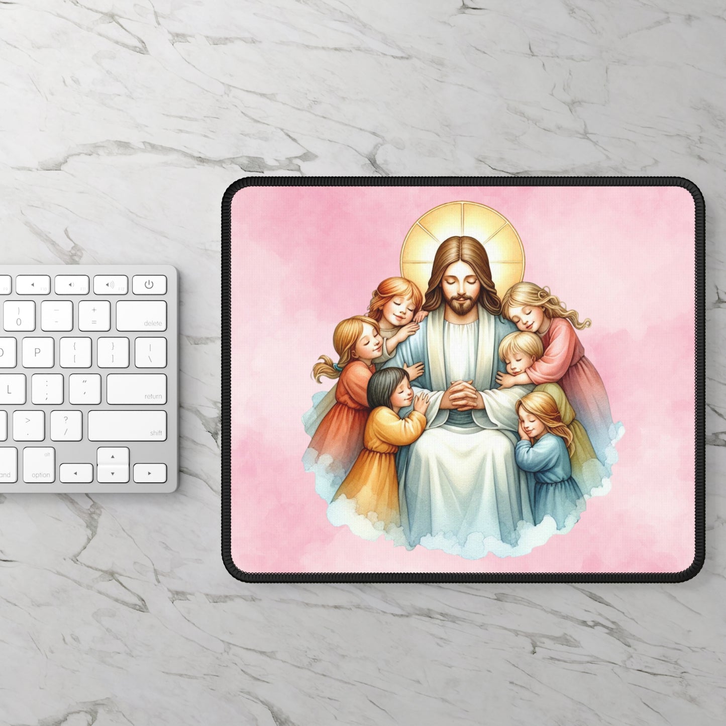 In His Care Mouse Pad – Celebrate Joy, Innocence, and Unconditional Love