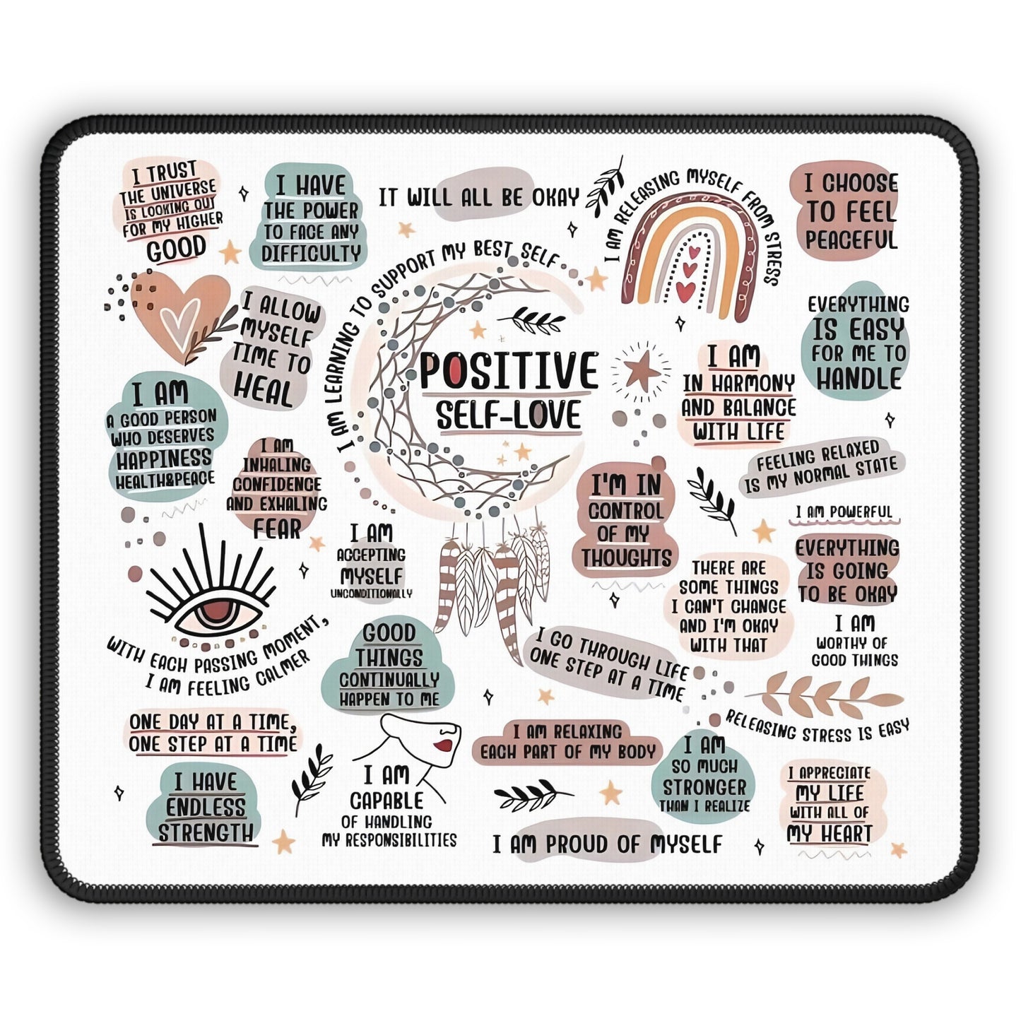 Positive Self-Love Mouse Pad – Empower Your Clicks with Kindness & Confidence